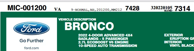Ford Bronco 🛠 1/3/22 Build Week Group 1641516297656