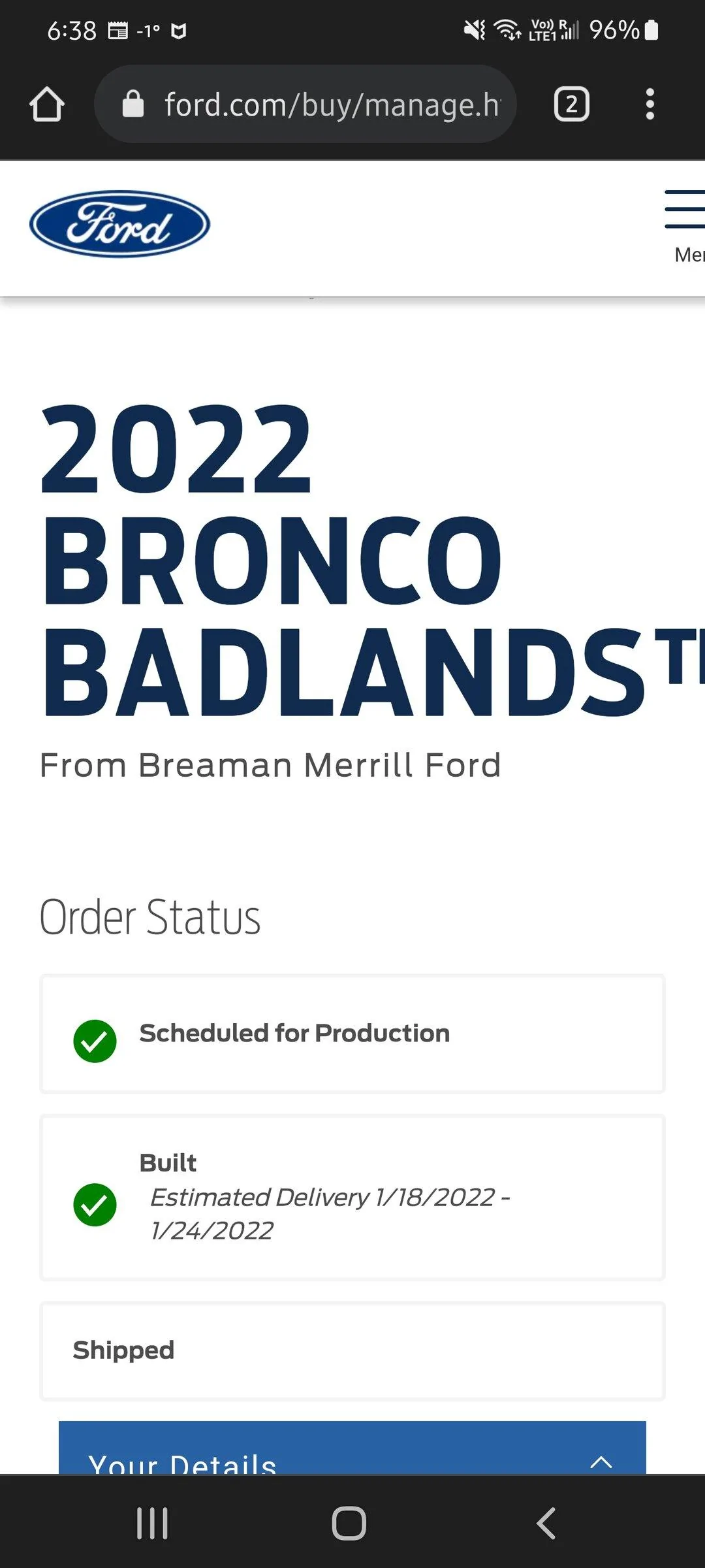 Ford Bronco 🛠 1/3/22 Build Week Group Screenshot_20220107-063858_Chrom