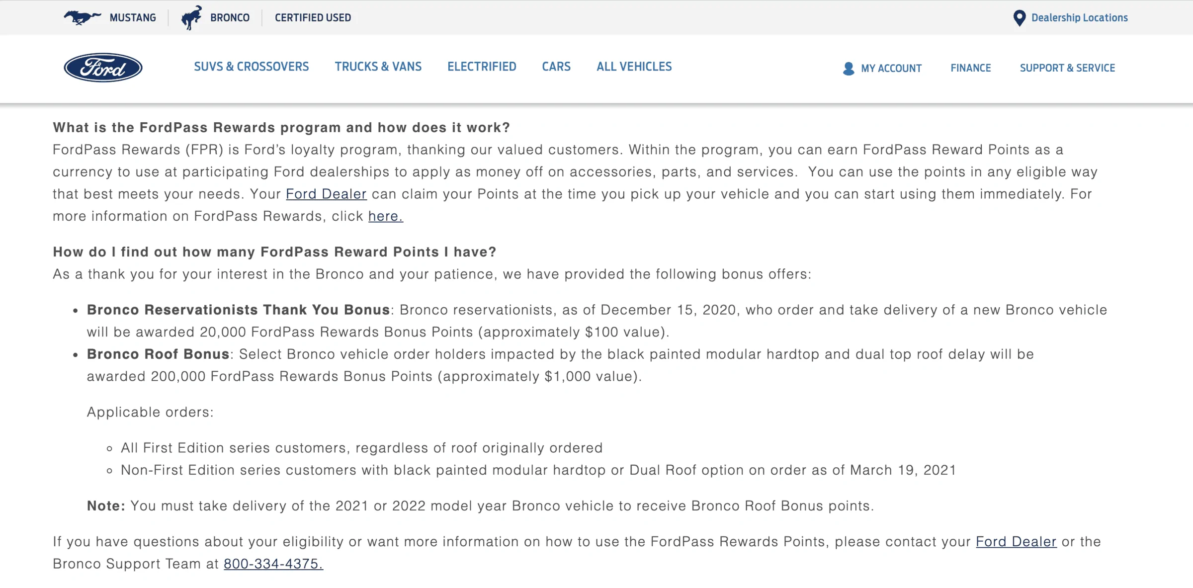 Ford Bronco Anyone get their Ford Pass Points from Planet Ford? image001