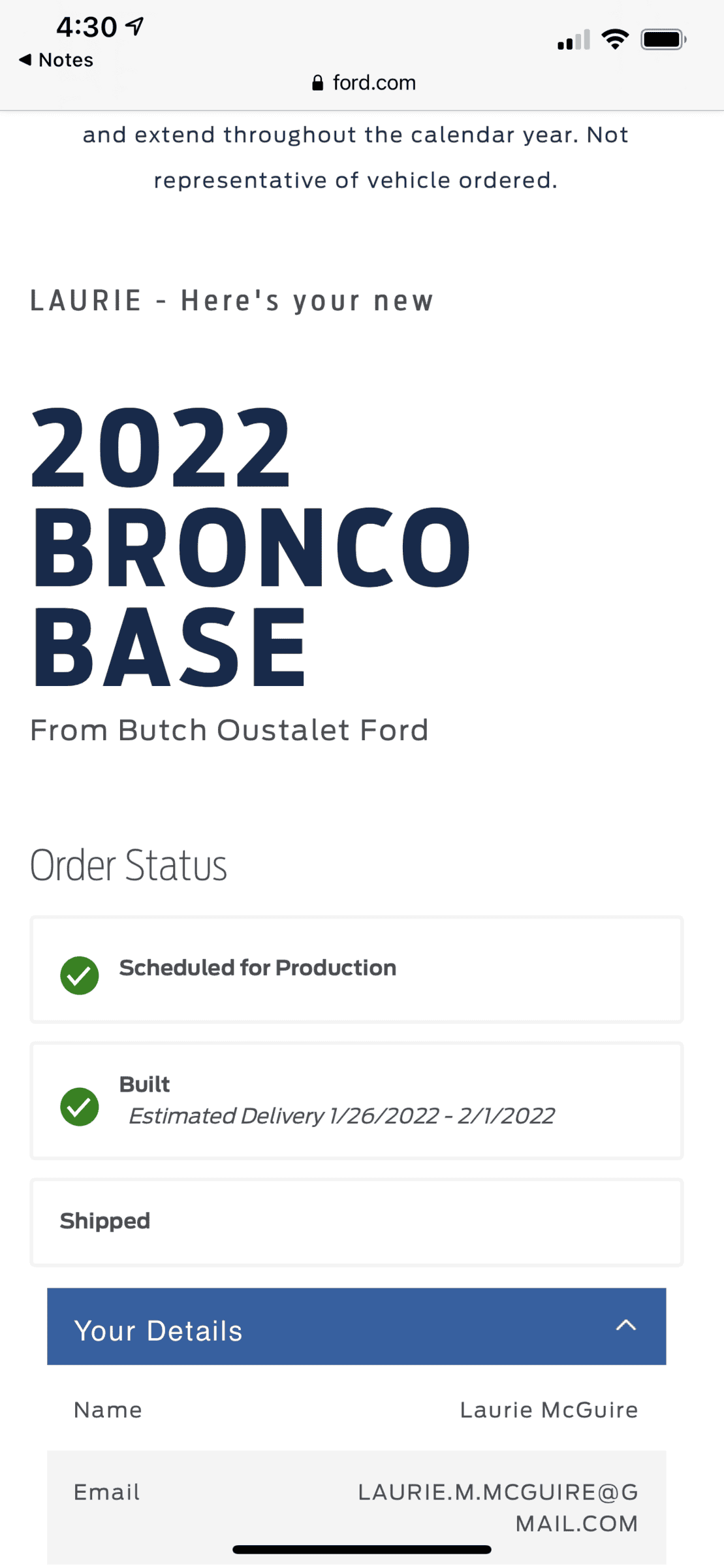 Ford Bronco 🛠 1/3/22 Build Week Group 98067DF3-2BC3-439D-A787-40EB29EB5411