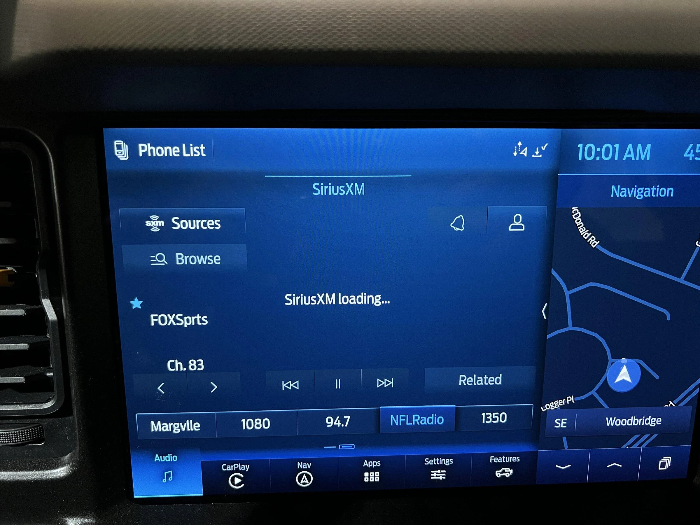 Ford Bronco SiriusXM not loading 20220108_150113759_iOS