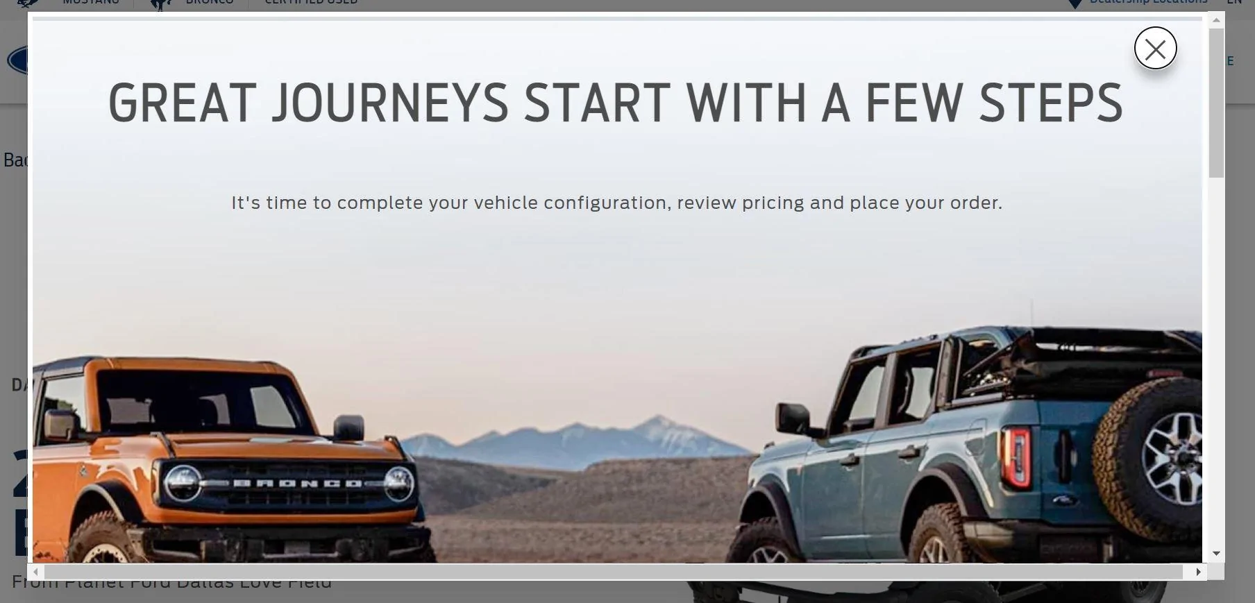 Ford Bronco Ford.com Site Having a Stroke? Ford sit