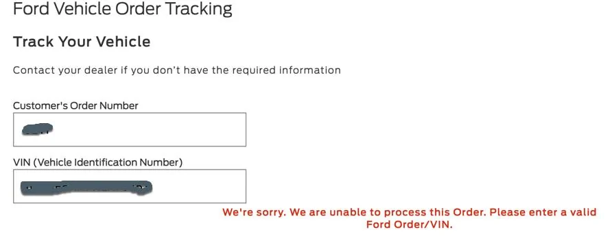Ford Bronco Is the Pizza Tracker Down This Morning? Piizza Tracker Screenshot