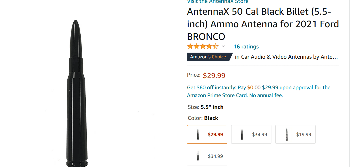 Ford Bronco What's everyone doing with their antenna? 1641837006106