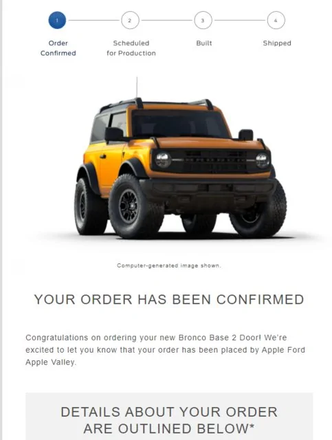 Ford Bronco Does Ford have my order? YXMTi4vl