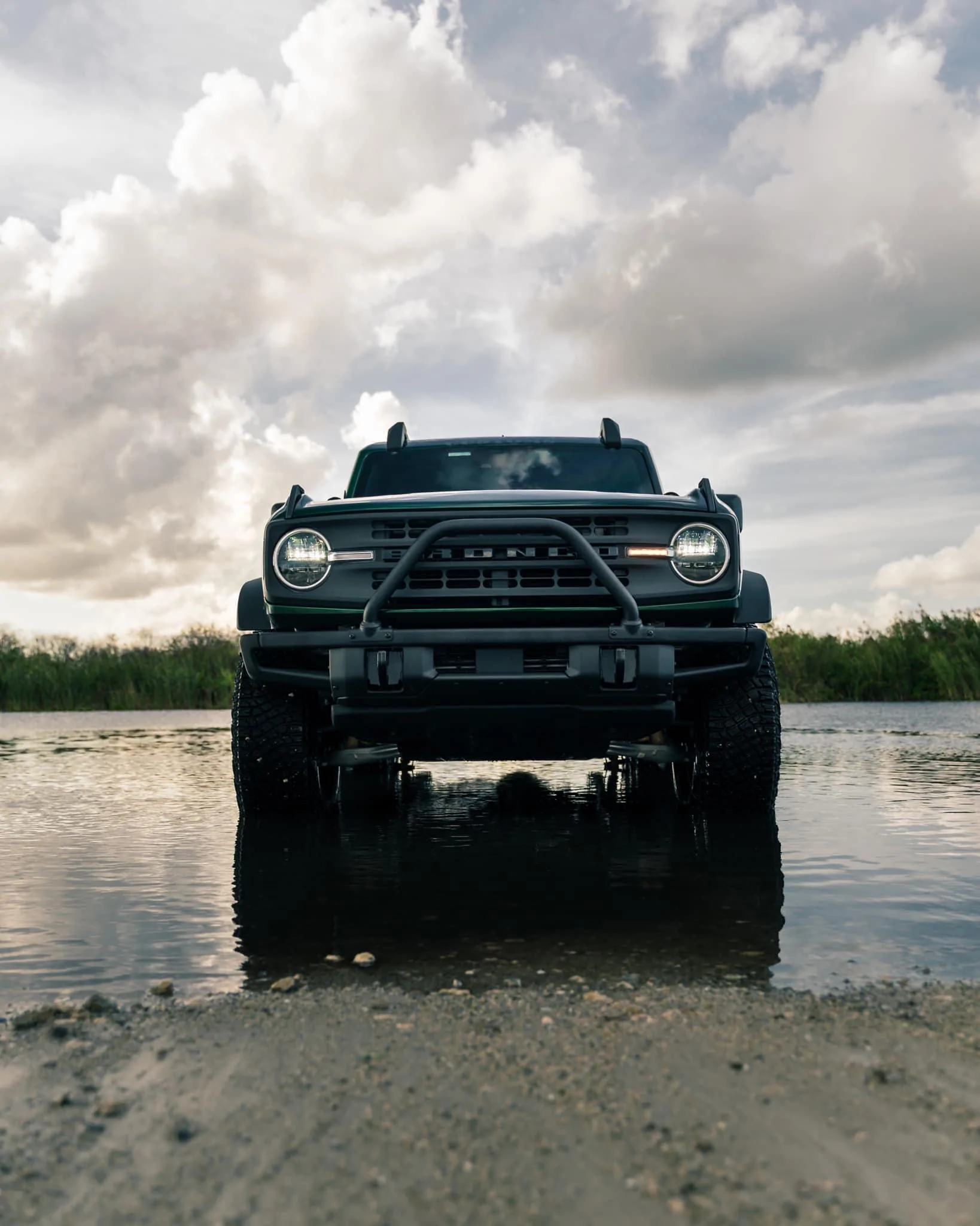 Ford Bronco "Sasquatch Patrol" Basesquatch in Gloss Metallic Racing Green wrap park ranger theme 271718145_385239173398729_5039036716043584268_n