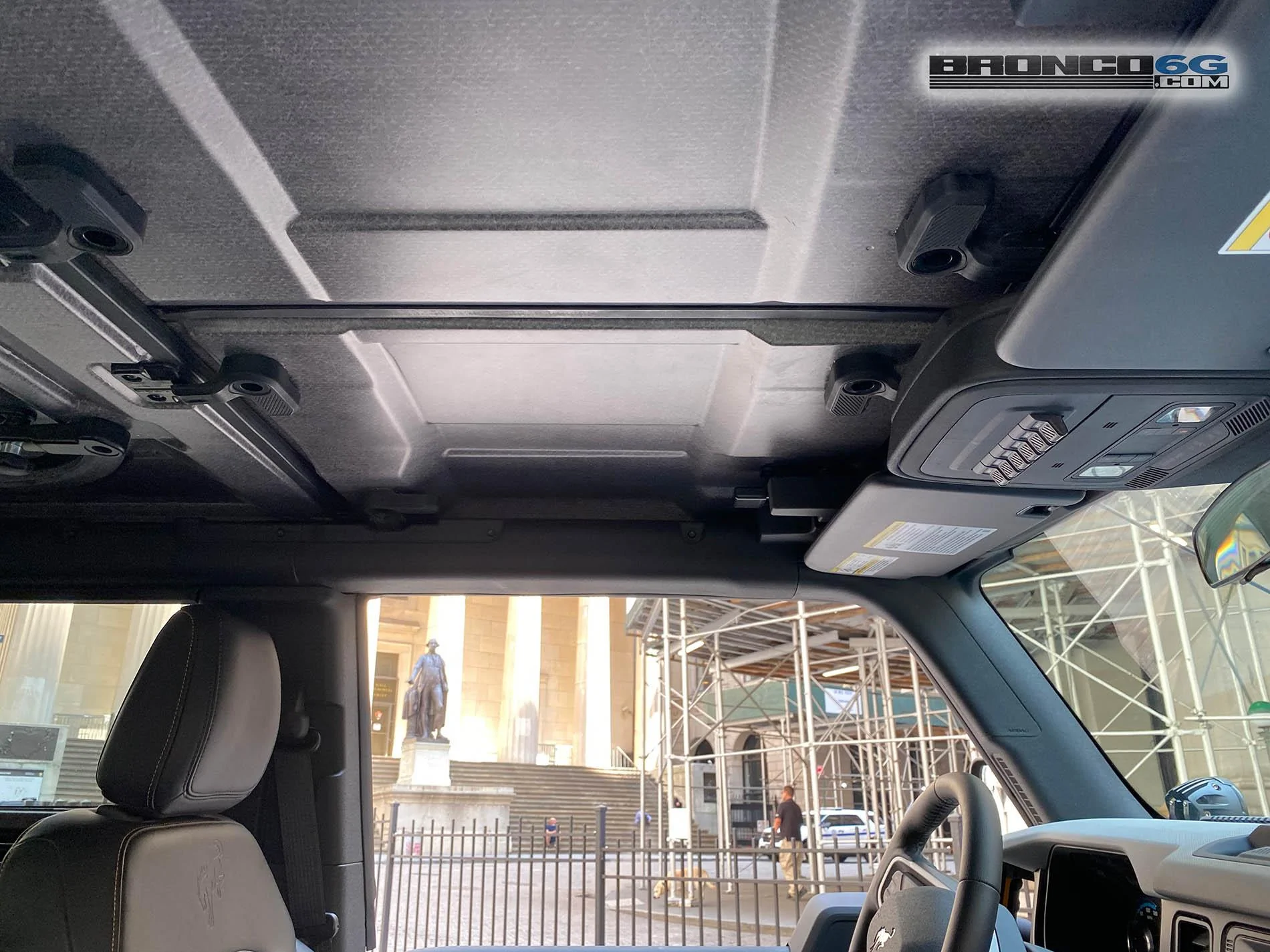 Ford Bronco 2021 Ford Bronco Makes NYC Debut at NYSE (Aug 17) - Pics, Video, Q&A 2021 Ford Bronco Hard Top Sound Deadening Headliner 1