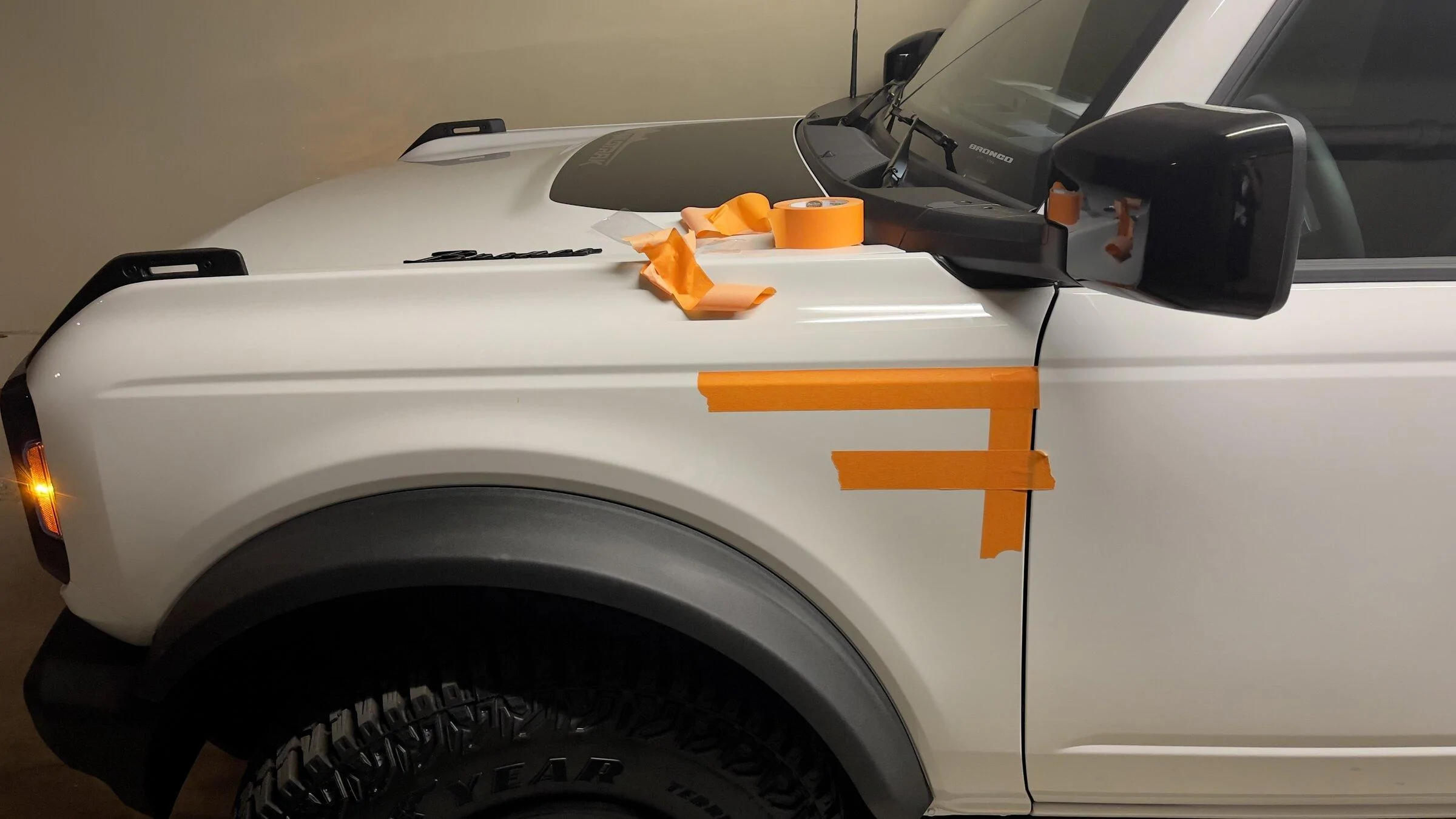 Ford Bronco Bronco script emblem installed IMG_9102