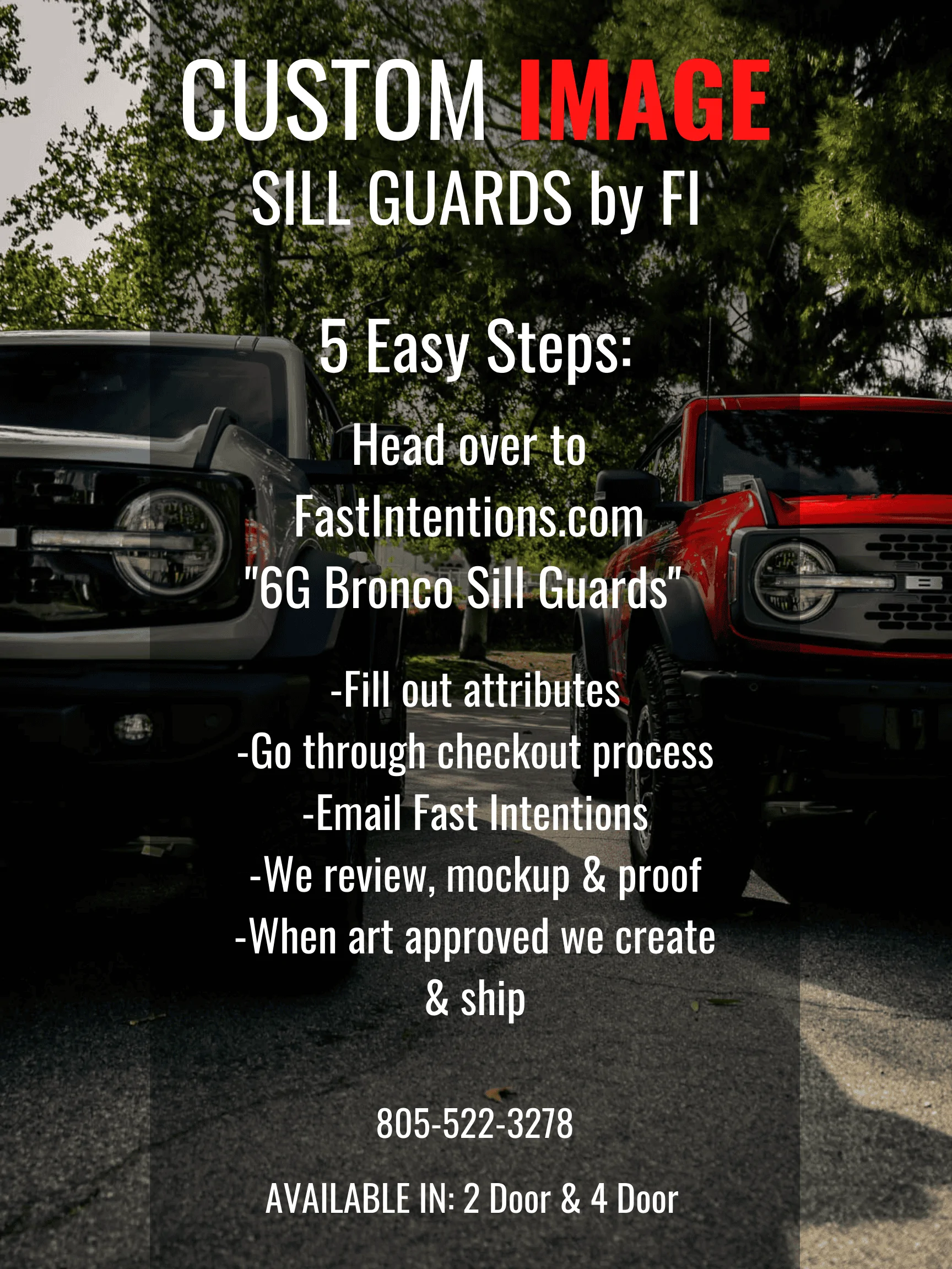Ford Bronco Custom Image Sill Guards NOW AVAILABLE!!! Custom Bronco Sill Guards by FI