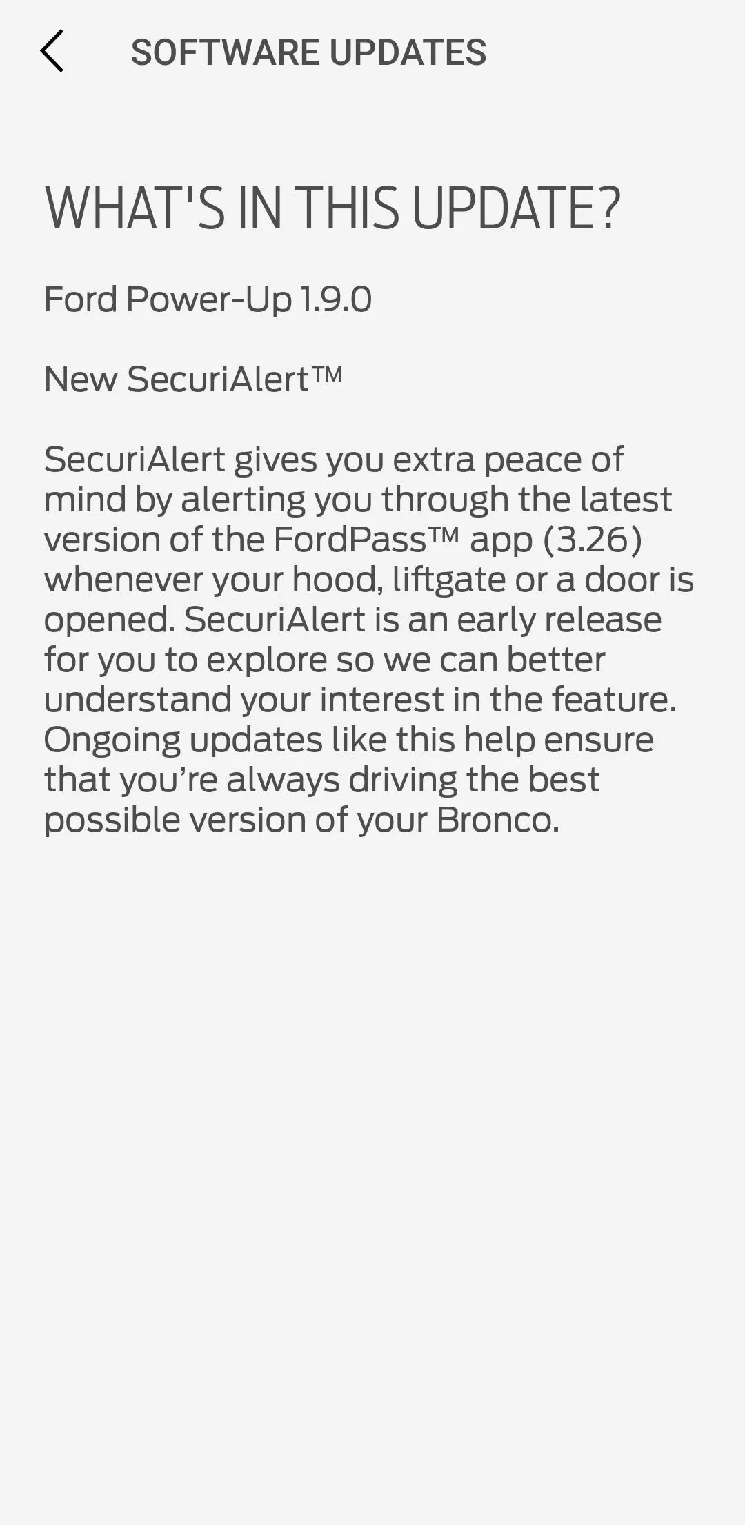 Ford Bronco OTA updates. Which one is your bronco on!? Screenshot_20220114-072141_FordPass