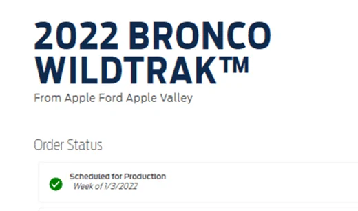 Ford Bronco 🛠 1/3/22 Build Week Group 1642183519728