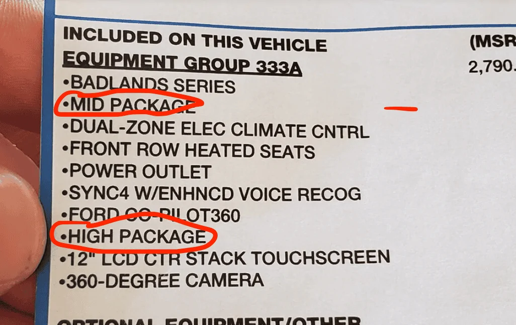 Ford Bronco Define High package "Sound deadening" Screen Shot 2022-01-14 at 7.15.17 PM