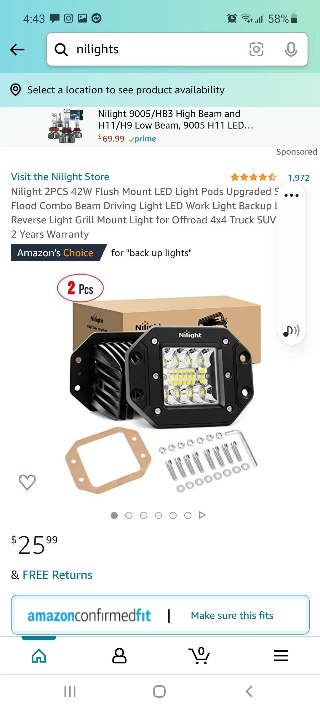 Ford Bronco Rough Country nudge bar installed Screenshot_20220114-164309_Amazon Shopping