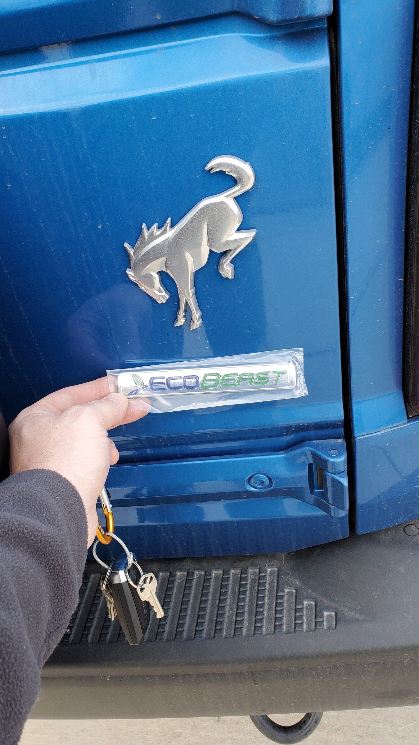 Ford Bronco Amusement. Ecobeast badge 20220114_154320