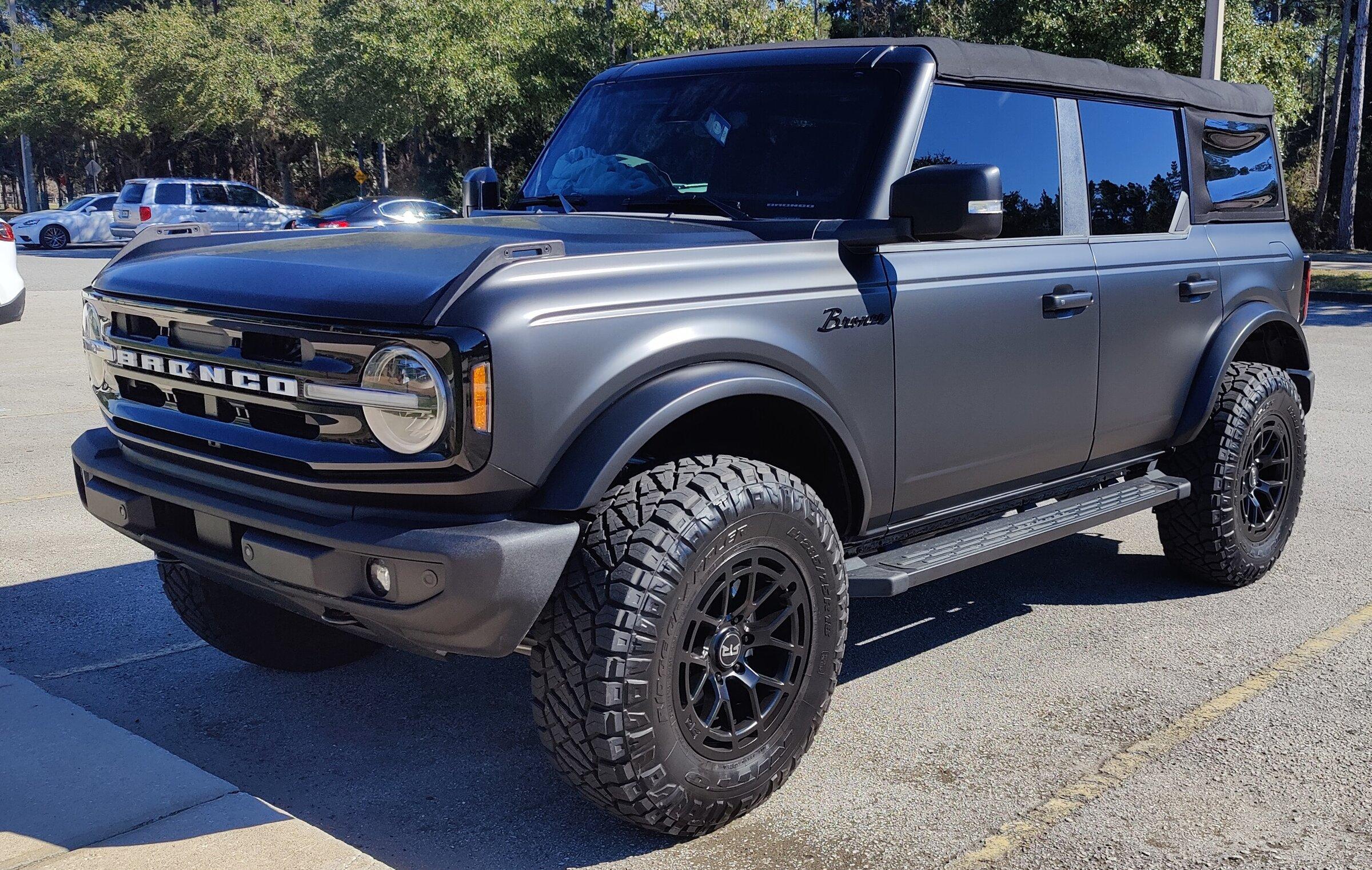 Ford Bronco Matte Black Outer Banks on 35" Ridge Grapplers & 2" Lift IMG_20220115_131922__01