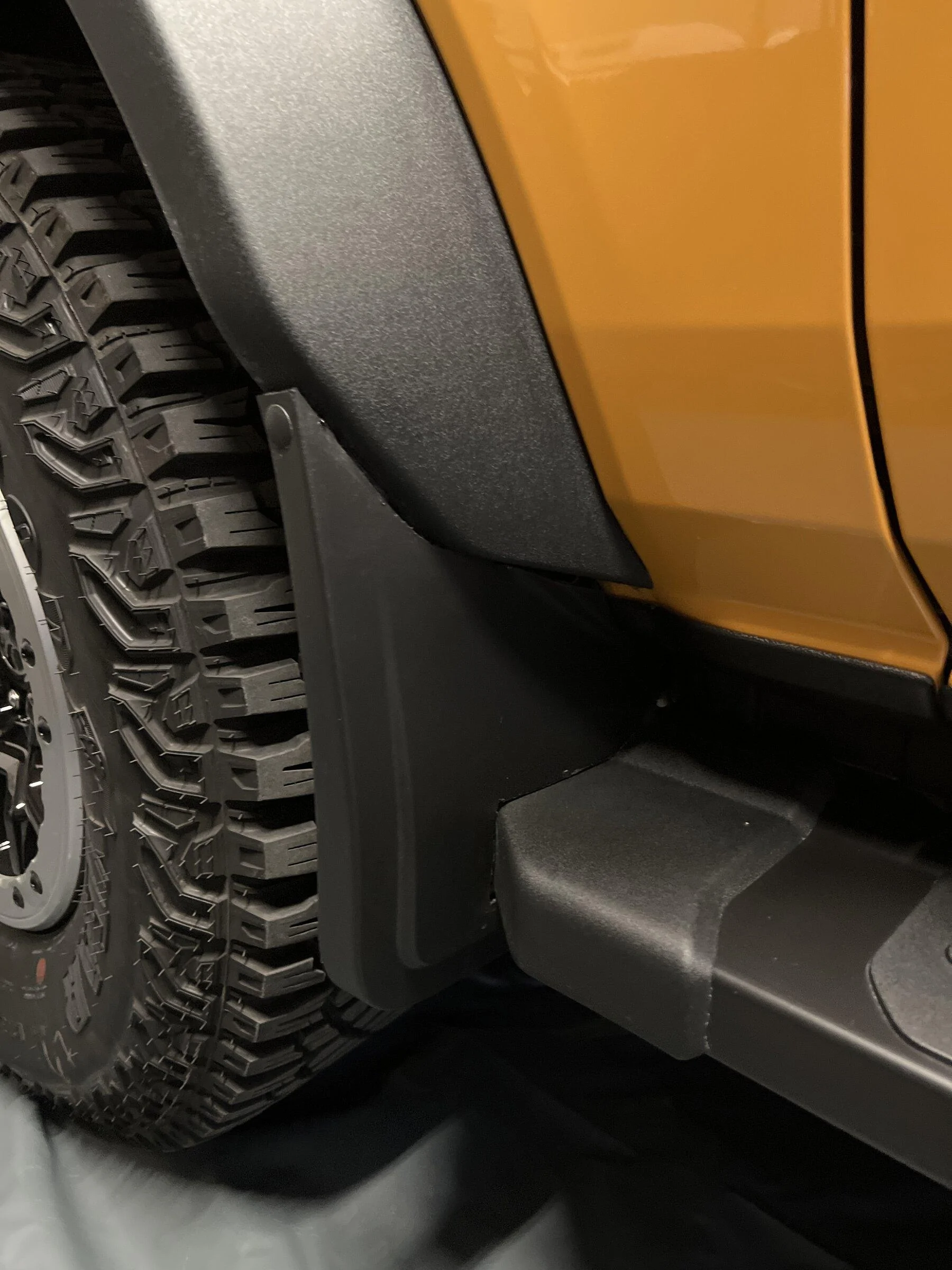 Ford Bronco Front Splash Guards/Mud Flap will NOT fit with Running Board imag
