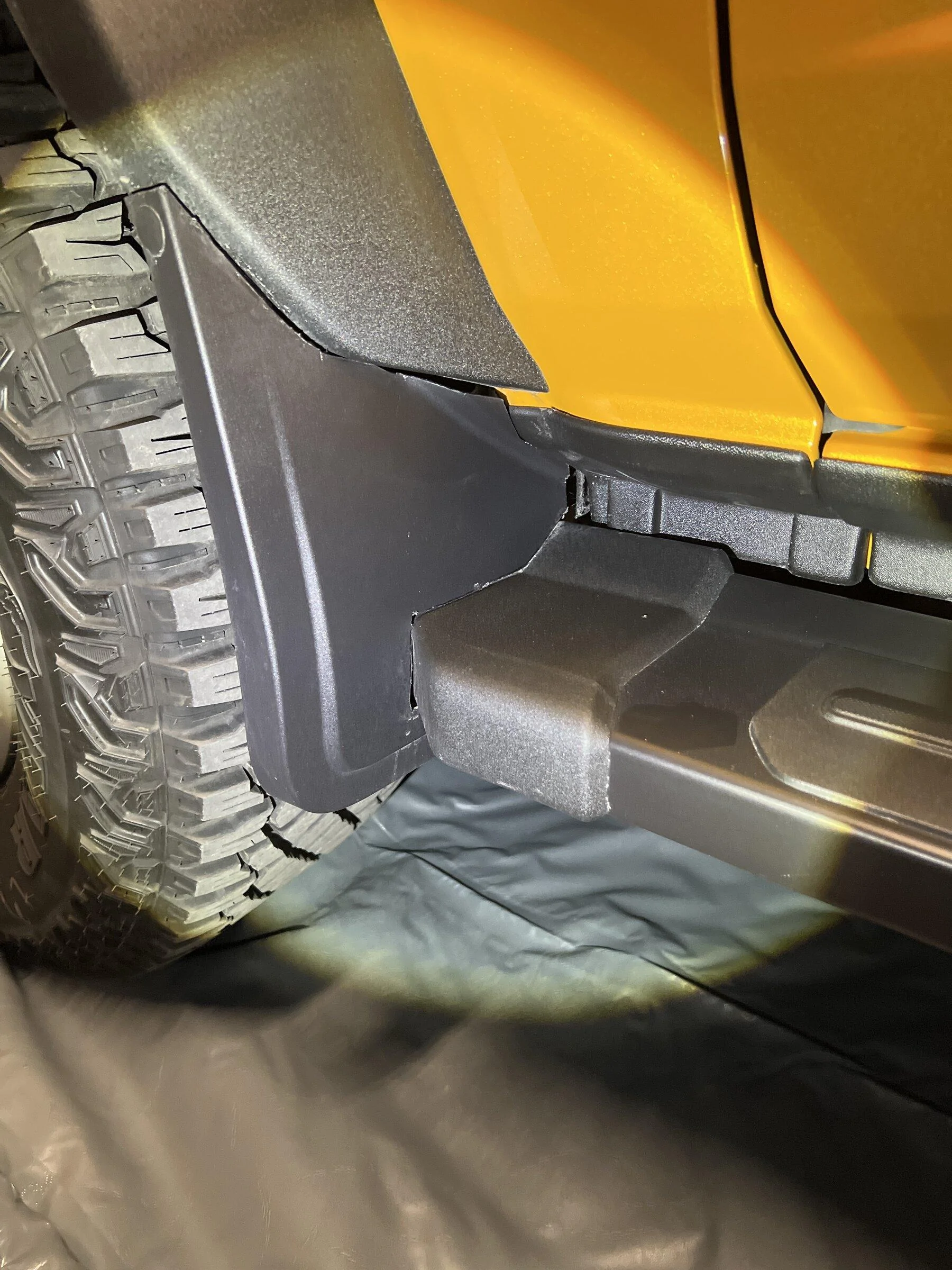 Ford Bronco Front Splash Guards/Mud Flap will NOT fit with Running Board imag