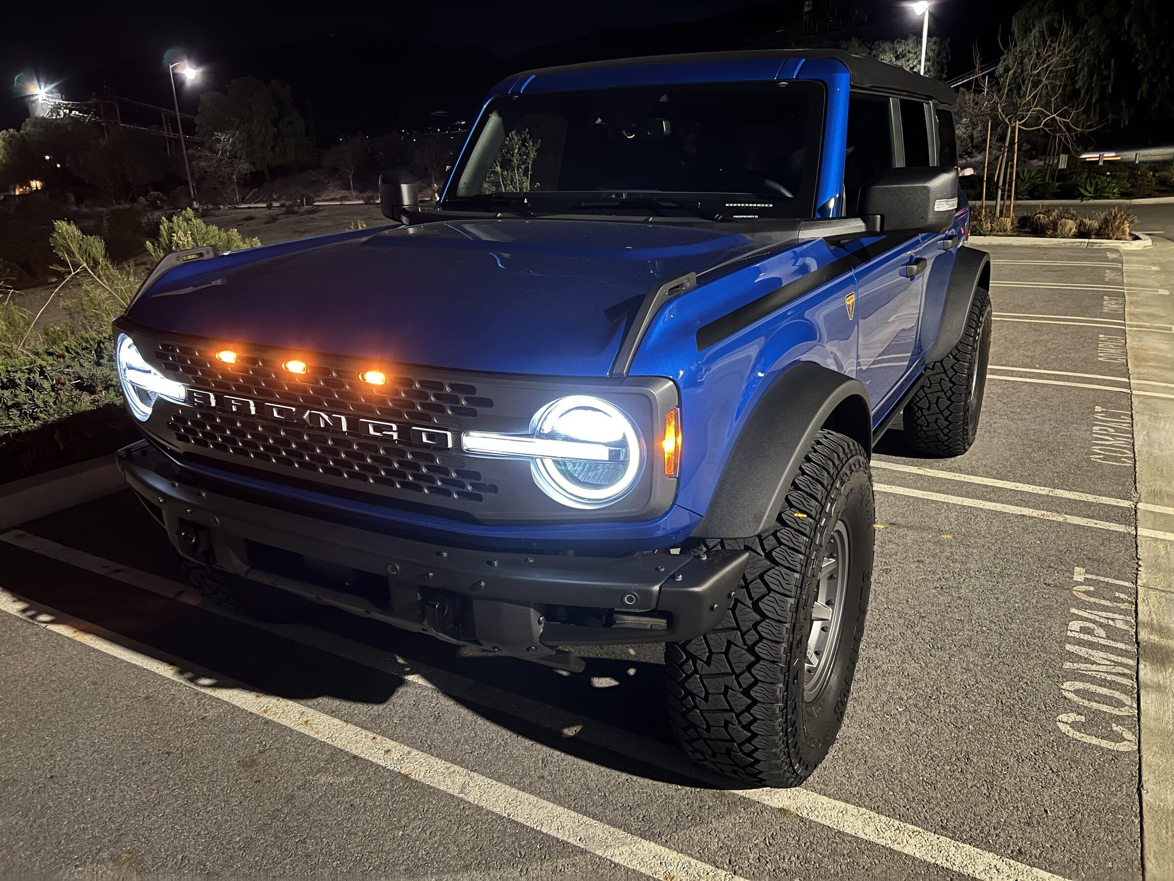 Ford Bronco Grille Marker Lights Installed B58D5EF4-42DB-4419-BE09-2B774C97D1EF