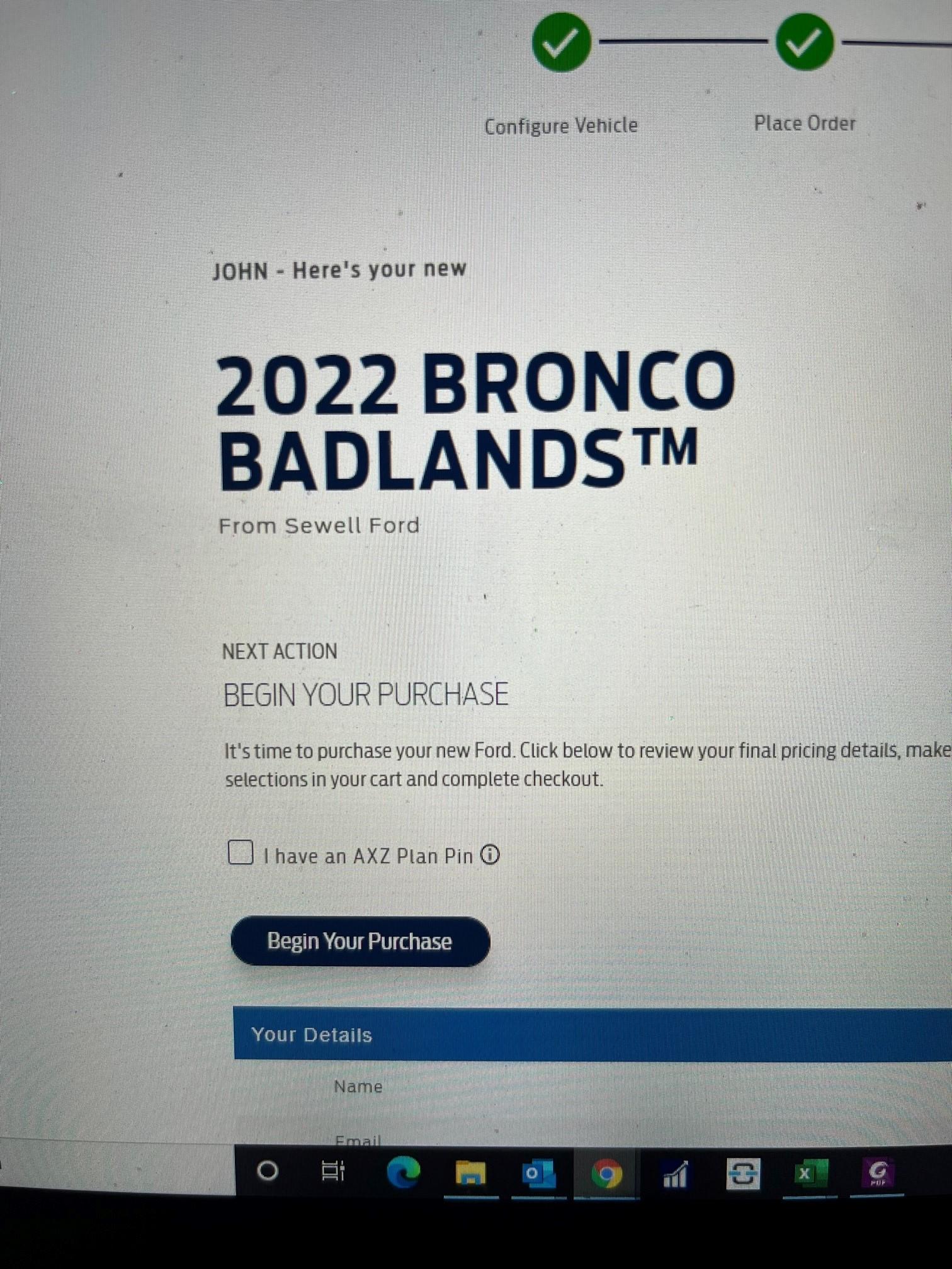 Ford Bronco X Plan pricing for 2022 Bronco? 9796gjhviufd