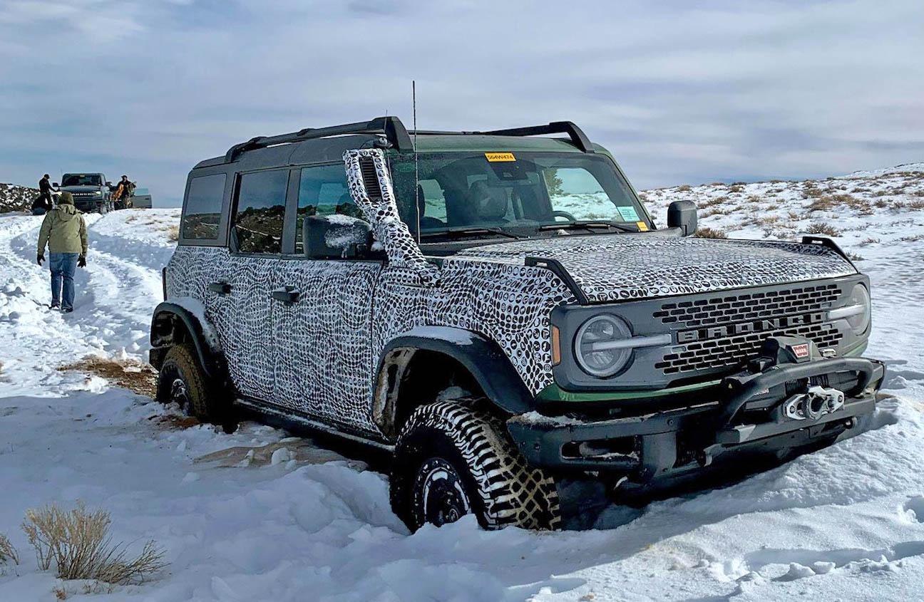 Ford Bronco Everglades Bronco snow / winter testing in Death Valley Everglades Ford Bronco 1 2