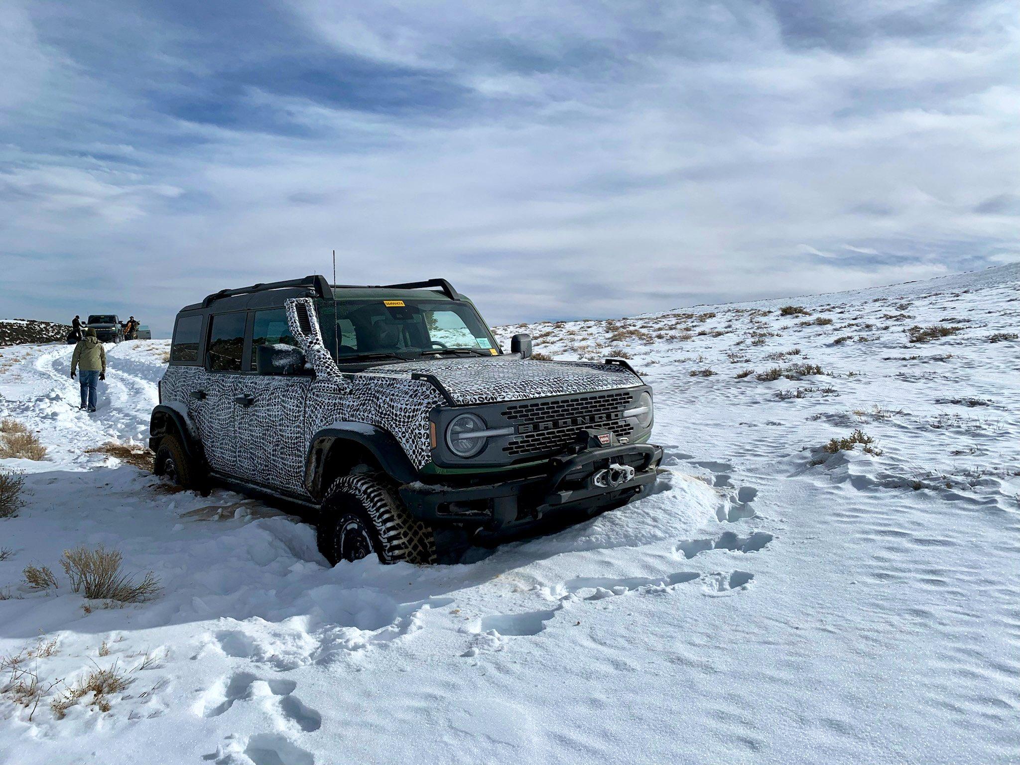 Ford Bronco Everglades Bronco snow / winter testing in Death Valley Everglades Ford Bronco 1