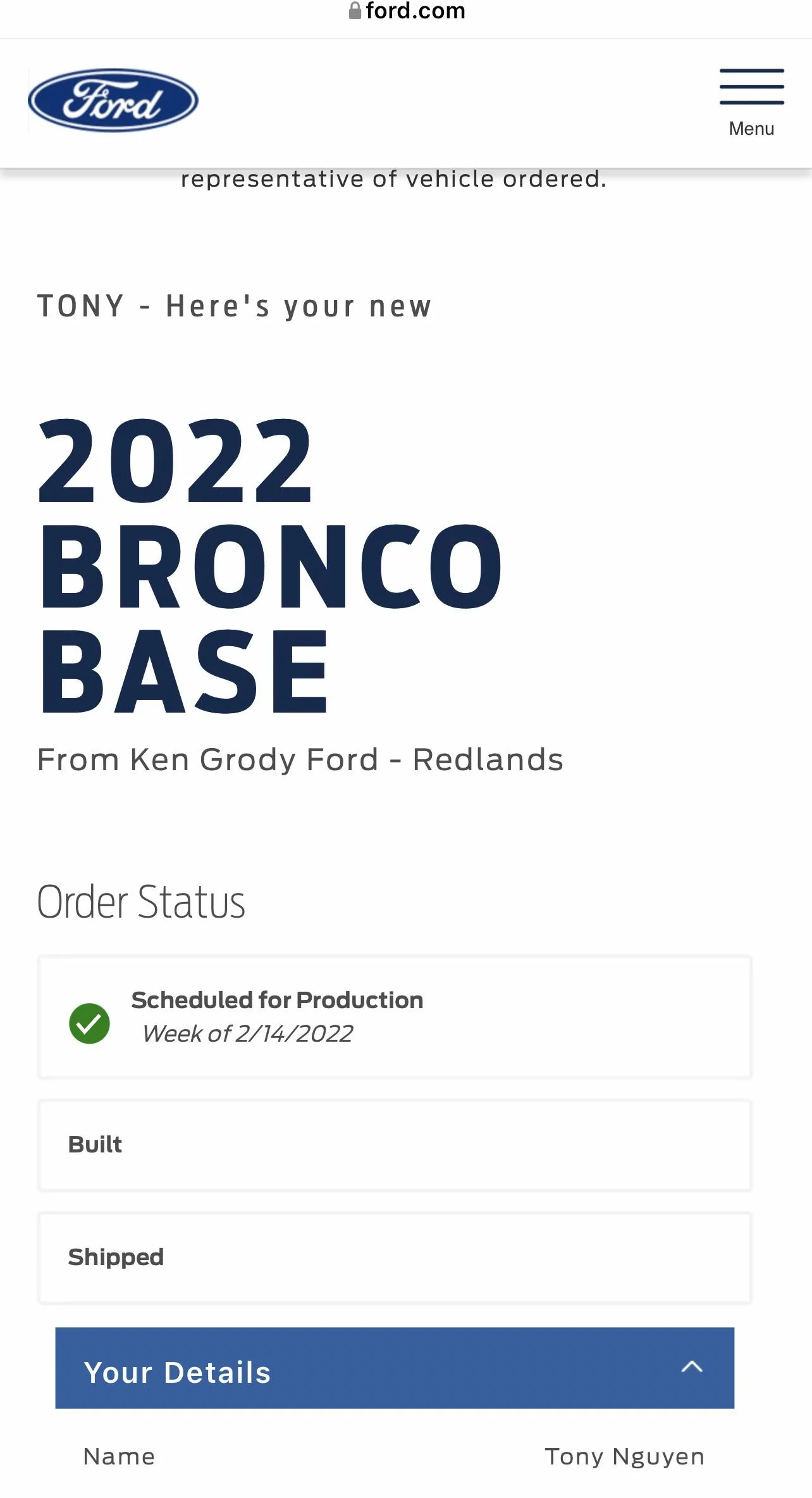 Ford Bronco How many first 3 day reservation holders? 1642647241408