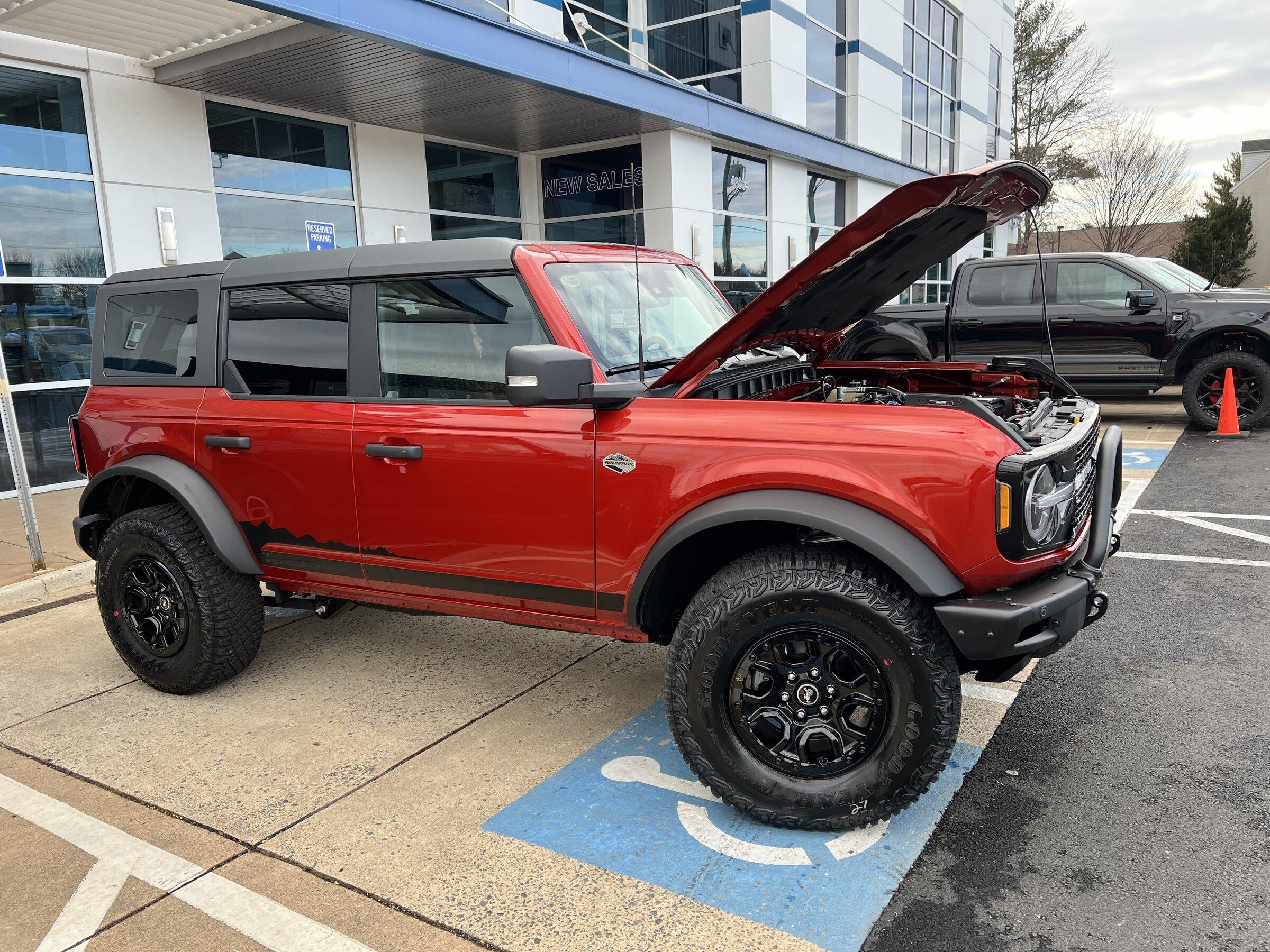 Ford Bronco Wow my Hot Pepper Red Bronco came in a week early 😎 fe31c67c-3e55-492a-88b2-de26e033476d-jpe