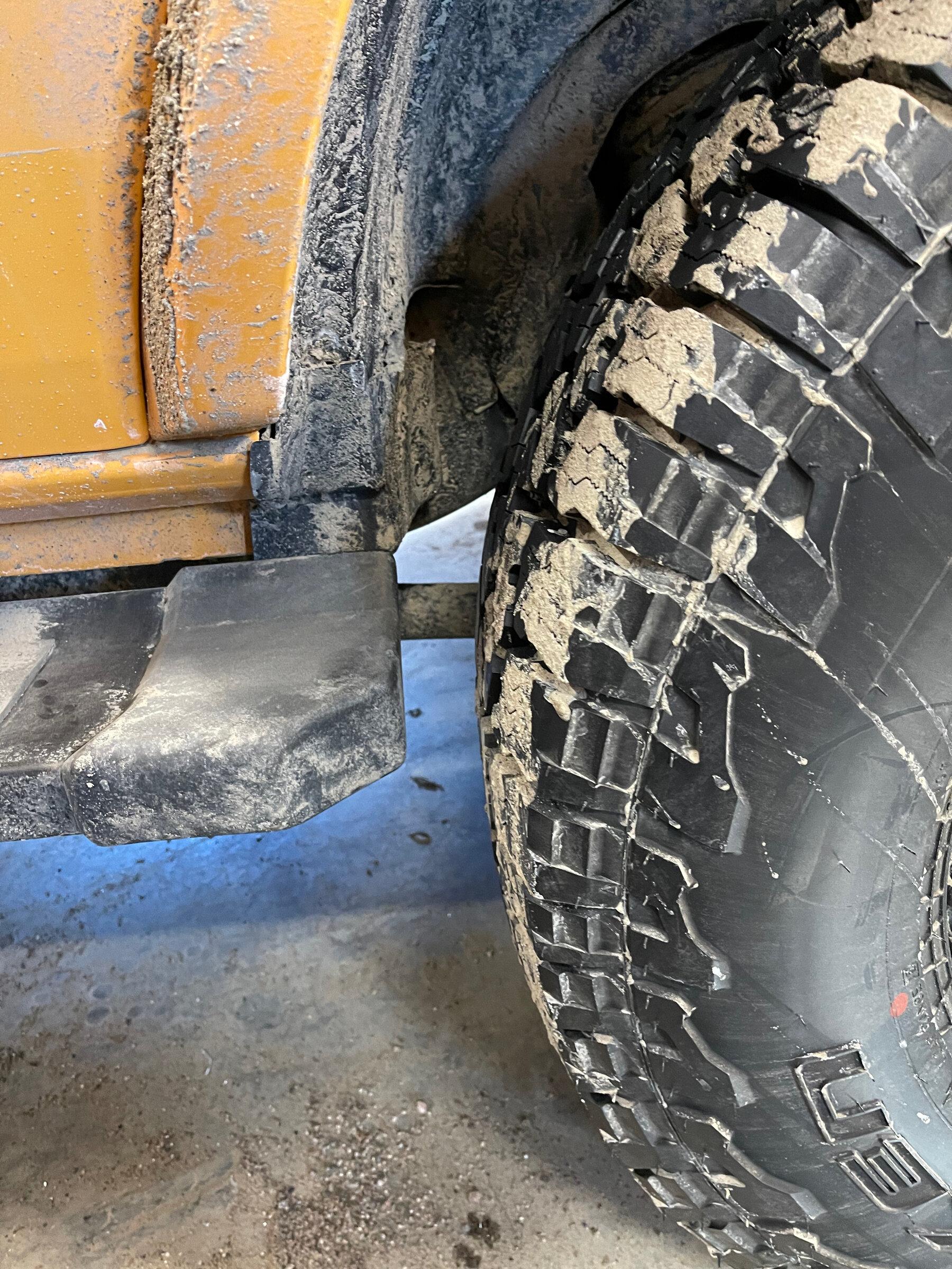 Ford Bronco Front Splash Guards/Mud Flap will NOT fit with Running Board IMG_1890
