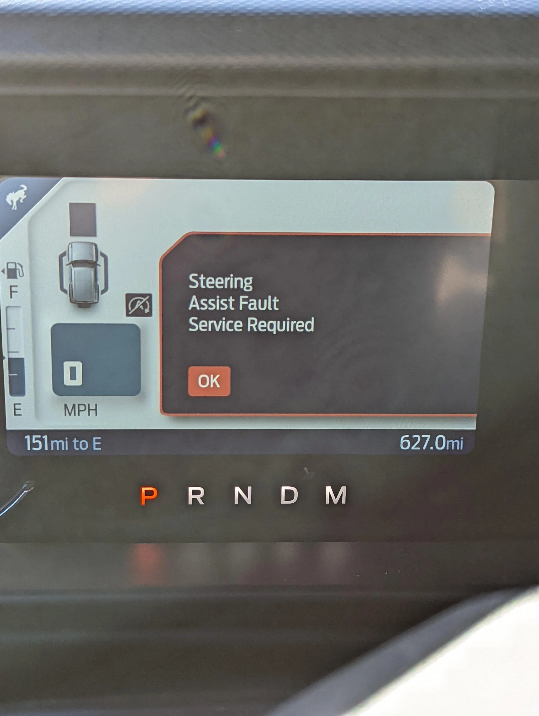 Ford Bronco Steering Assist Fault PXL_20220115_173243569