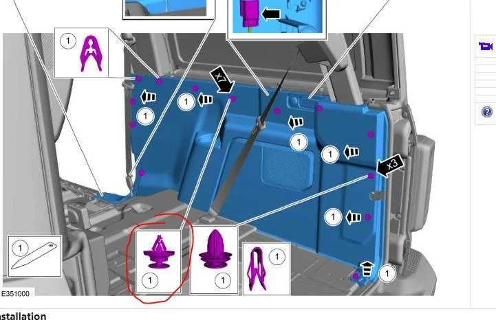 Ford Bronco Help Identifying Interior Panel Clip - Fastener manual