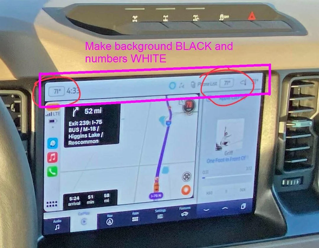 Ford Bronco 2022 Broncos No Longer Have Temperature Setting Displayed on Control Knobs make black