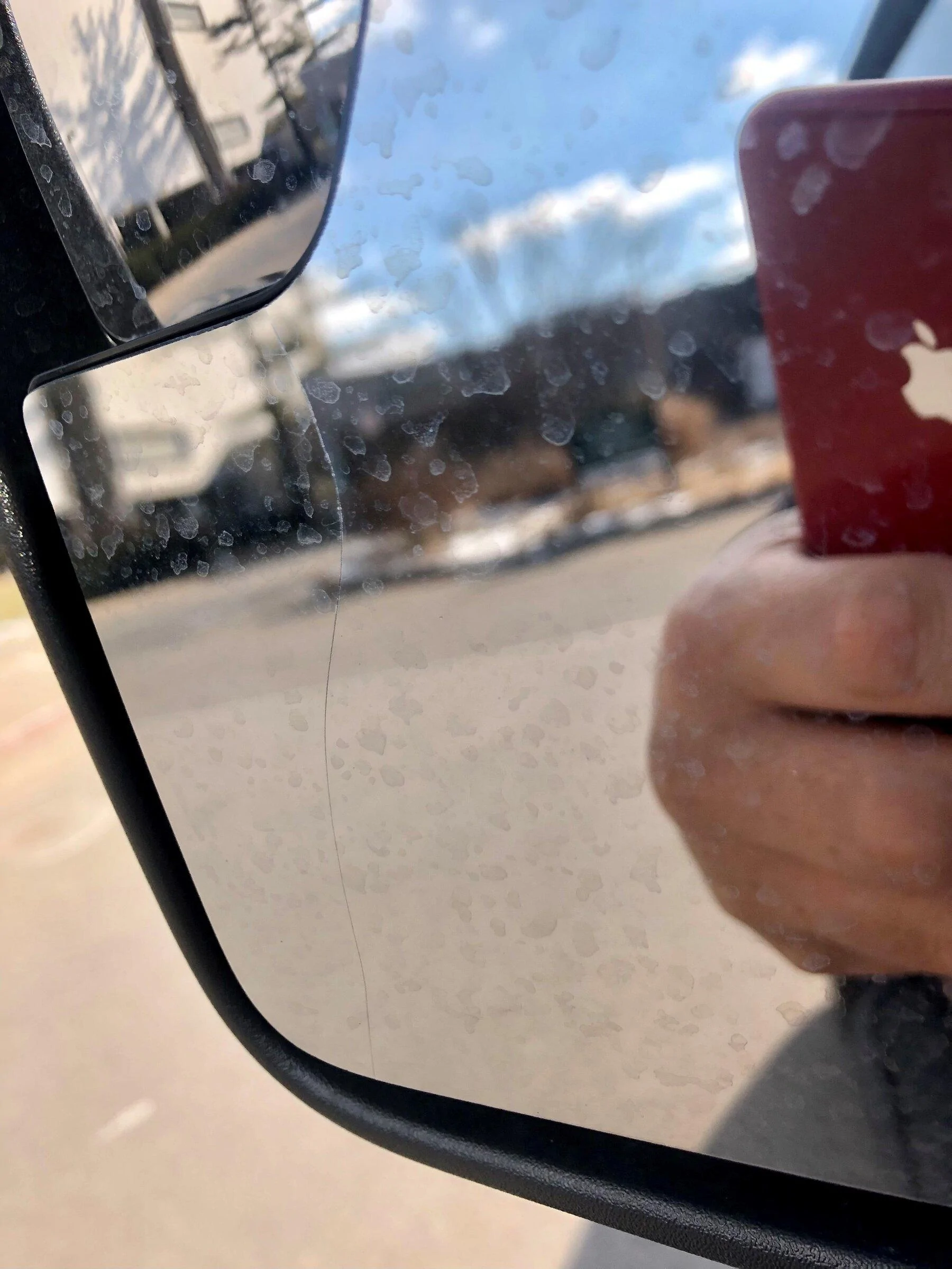 Ford Bronco Driver side mirror cracked no contact. warranty 2