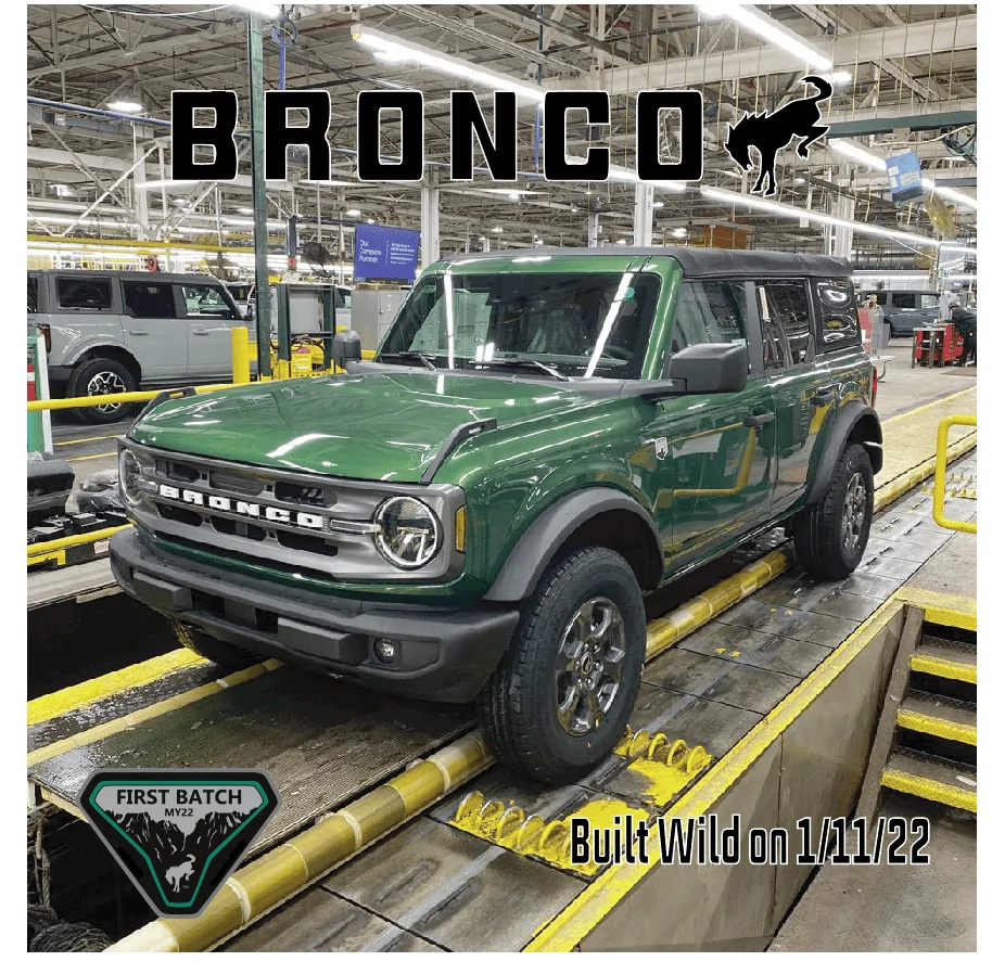 Ford Bronco 🛠 1/3/22 Build Week Group Captur