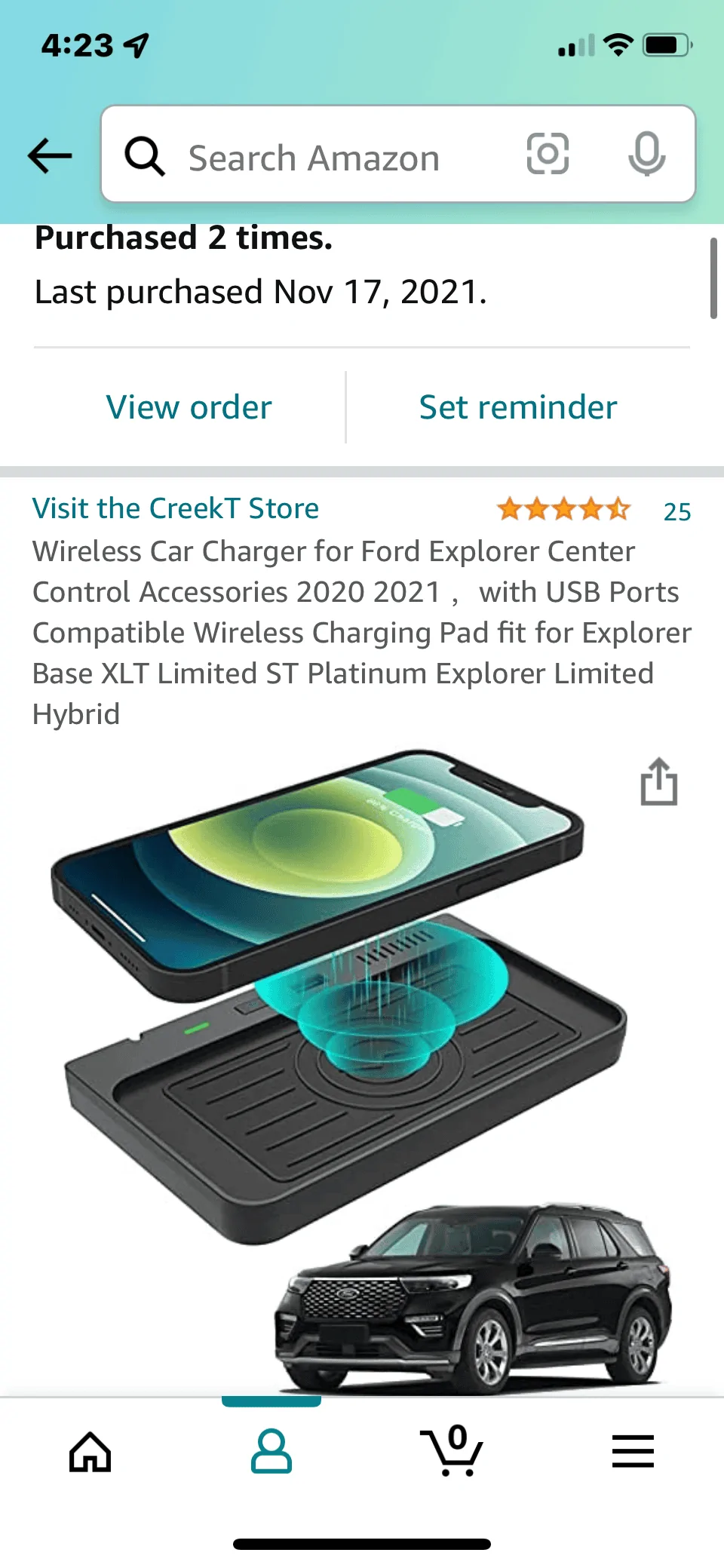 Ford Bronco Wireless charging pad DIY install hack A5388781-9260-493B-A9C5-CC35453CB34E