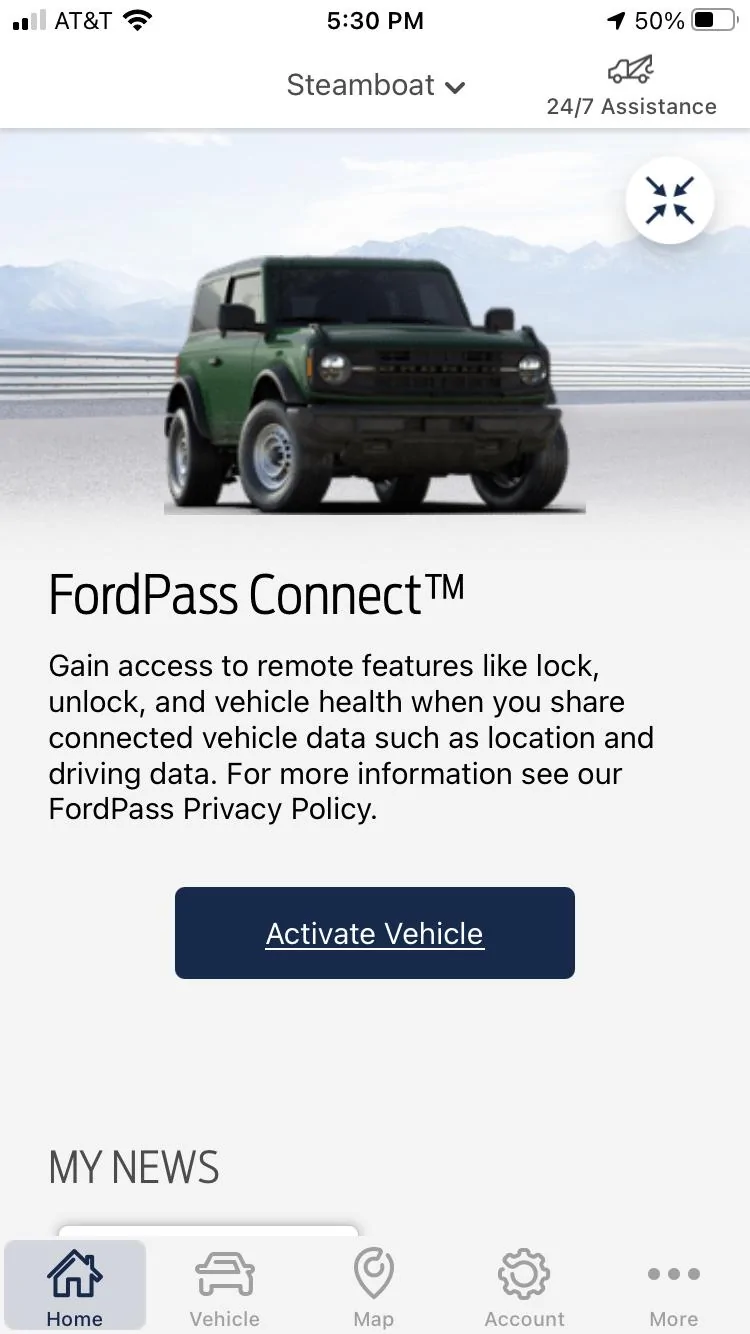 Ford Bronco 🛠 1/3/22 Build Week Group FordPass Connect Screen