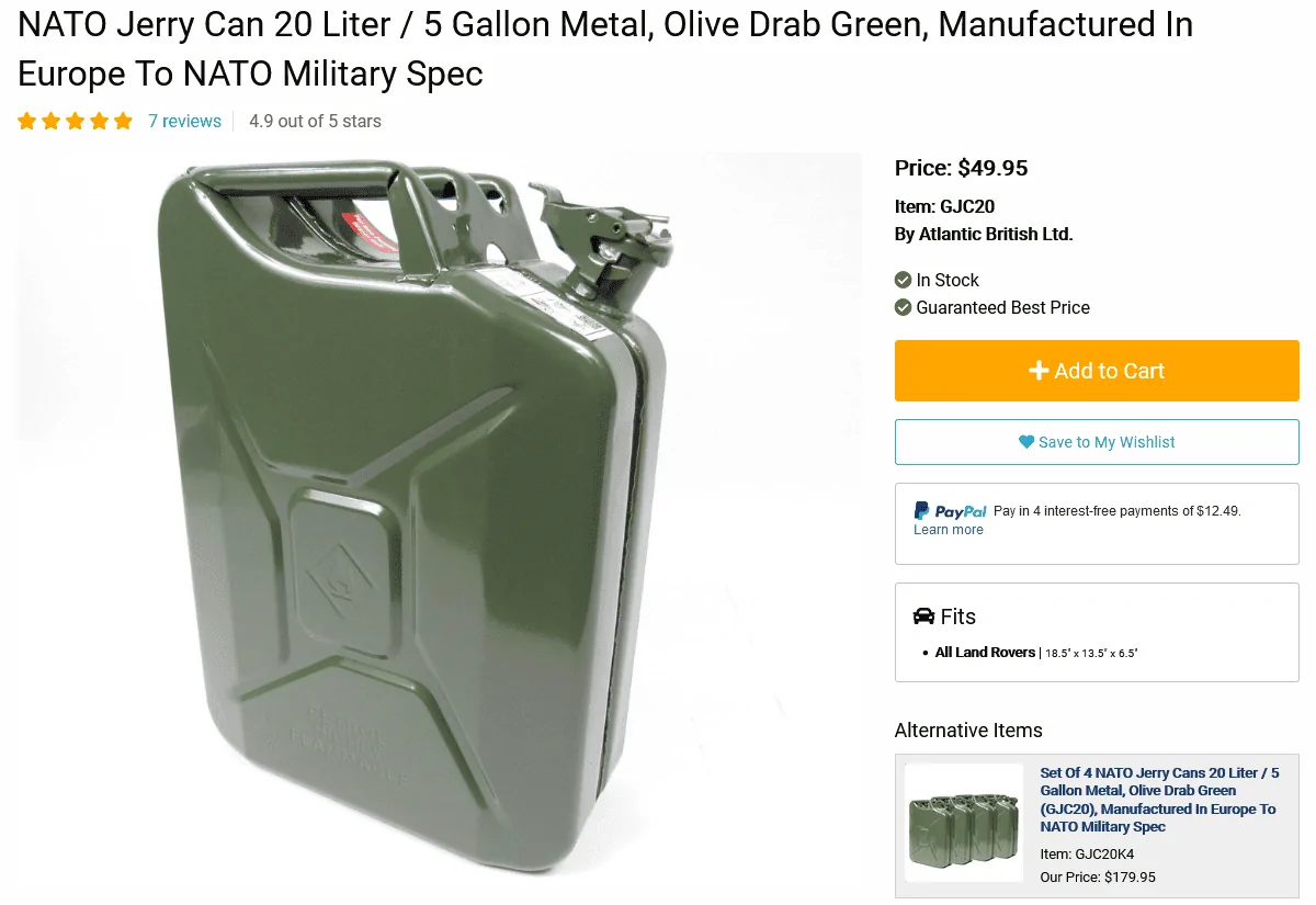 Ford Bronco Best Jerry Can 1642958013354
