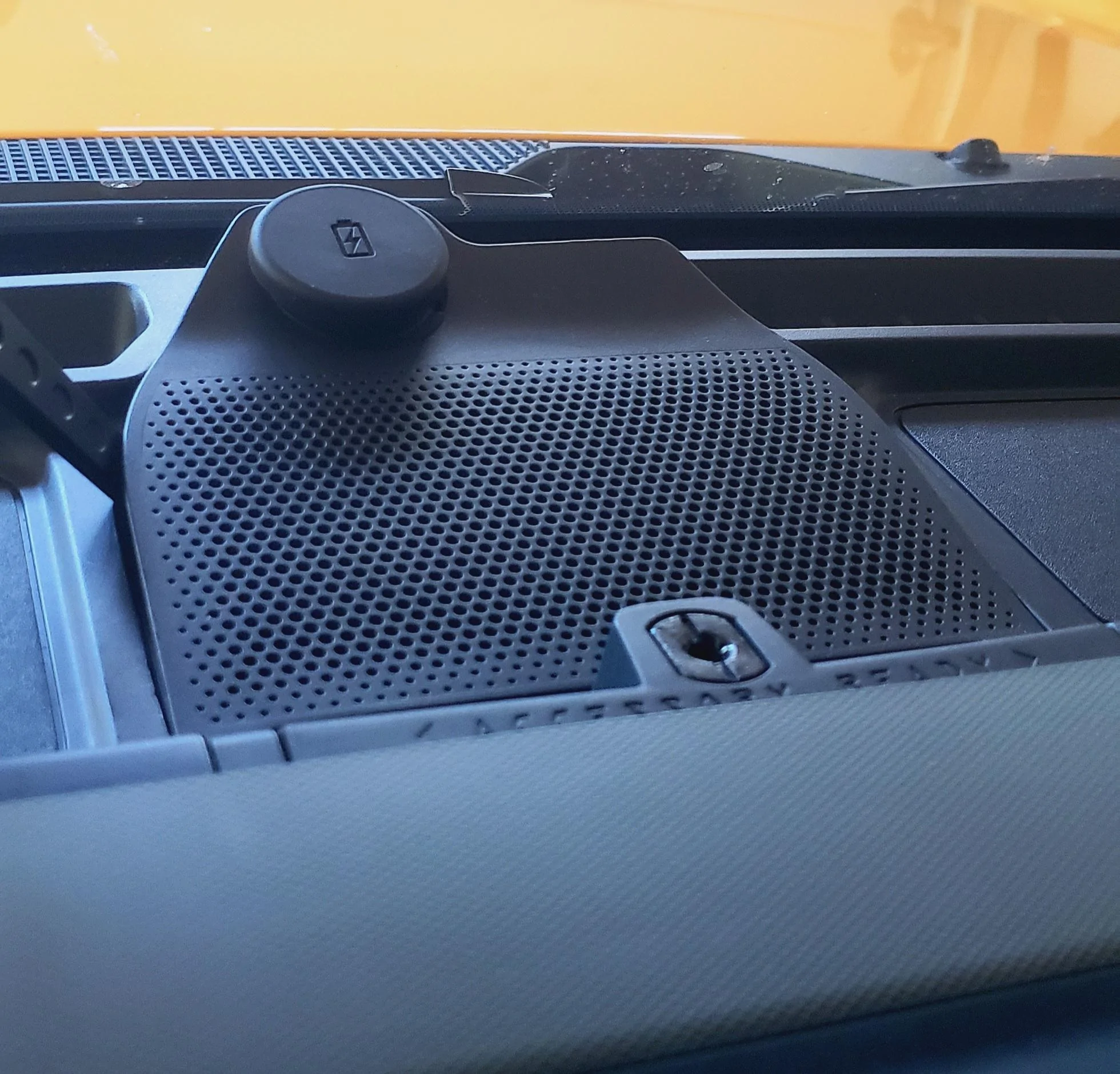 Ford Bronco A Solution to Replace the "third" B&O Ctr Dash Speaker with 3 Matching Upgrades 20220123_225336