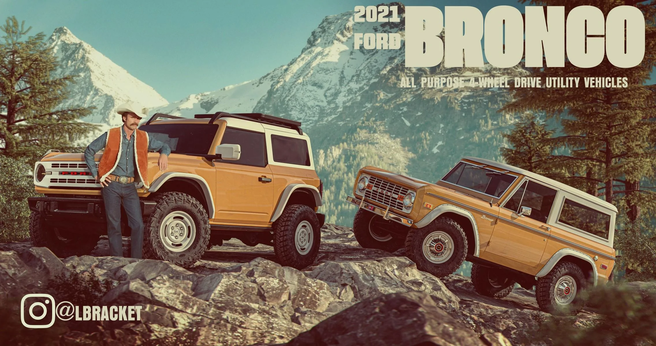 Ford Bronco Bronco Raptor with painted fender flares (rendered) here-s-john-bronco-virtually-announcing-the-2021-ford-bronco-heritage-edition-161880_1