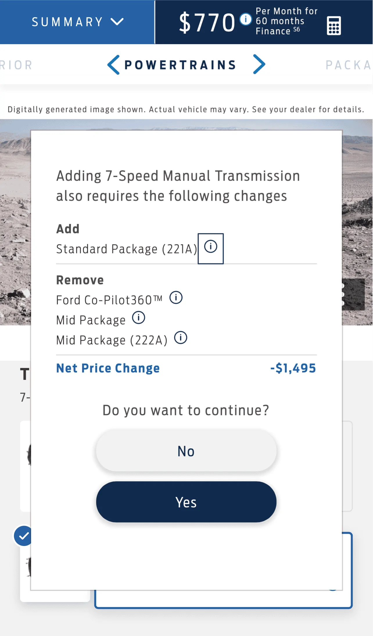 Ford Bronco Big Bend w/ Mid Pkg - forces auto trans?? 1643069019359