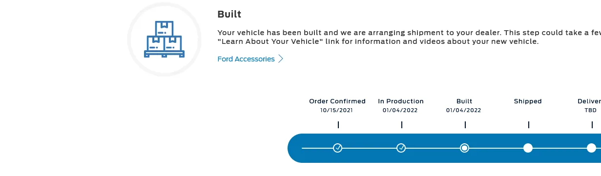 Ford Bronco 🛠 1/3/22 Build Week Group Screenshot 2022-01-26 at 08-55-47 Ford Vehicle Order Tracking Status