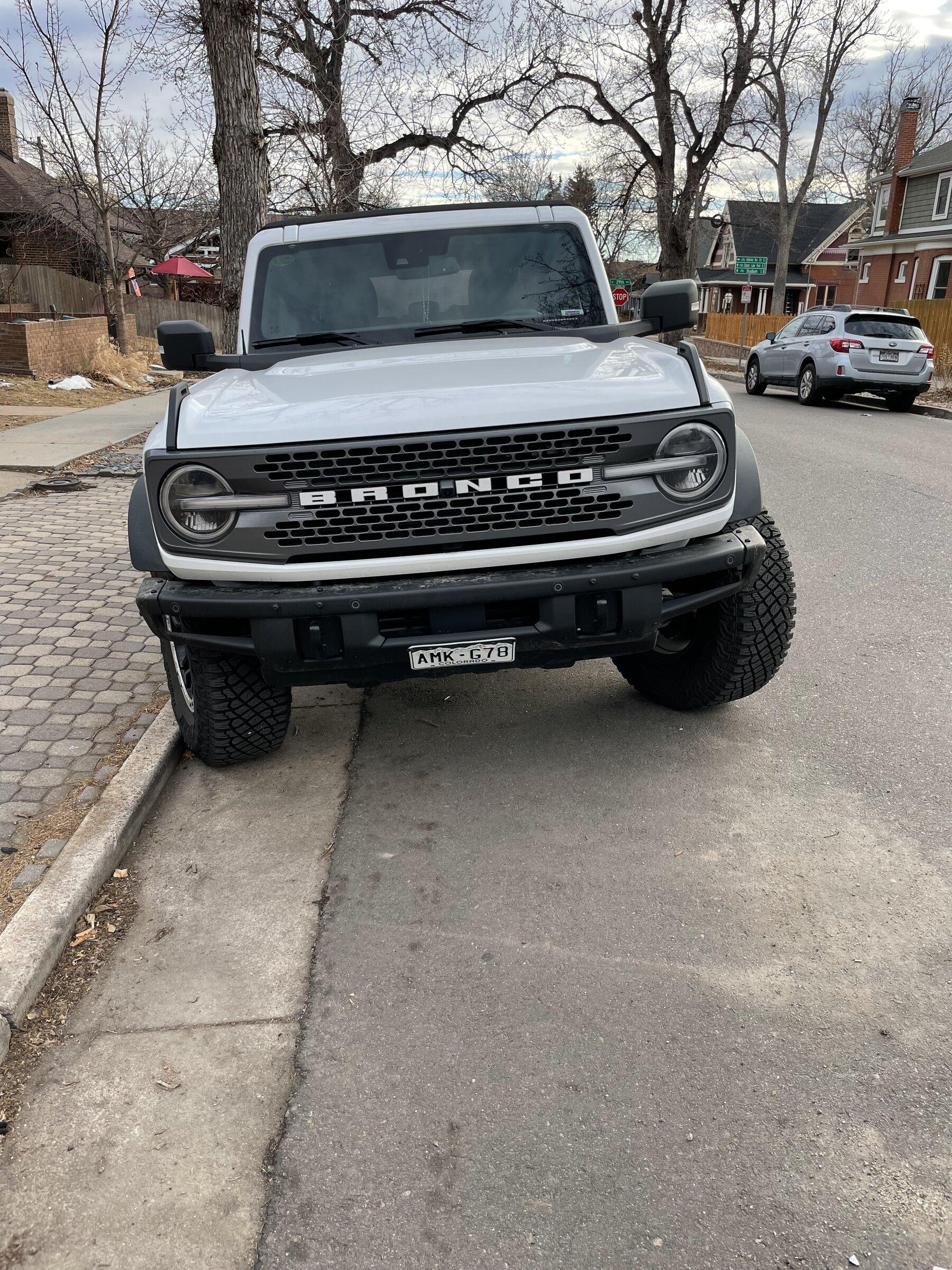 Ford Bronco Front license plate mount options? tempImageRqwoMF