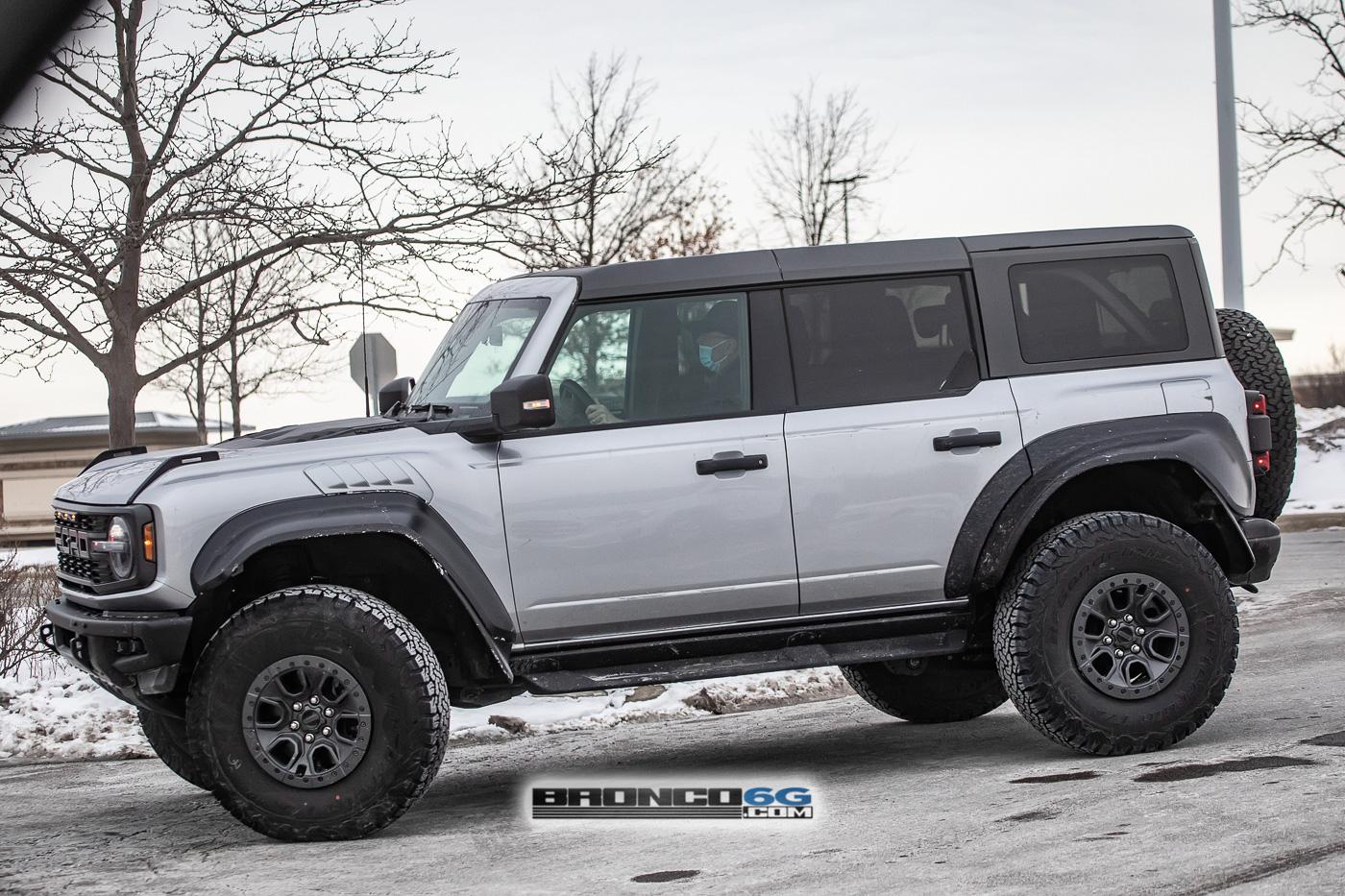 Ford Bronco 📷 Bronco Raptor Spied in Code Orange & Iconic Silver w/ New Interior Accents 2023-bronco-raptor-iconic-silver-spied-3