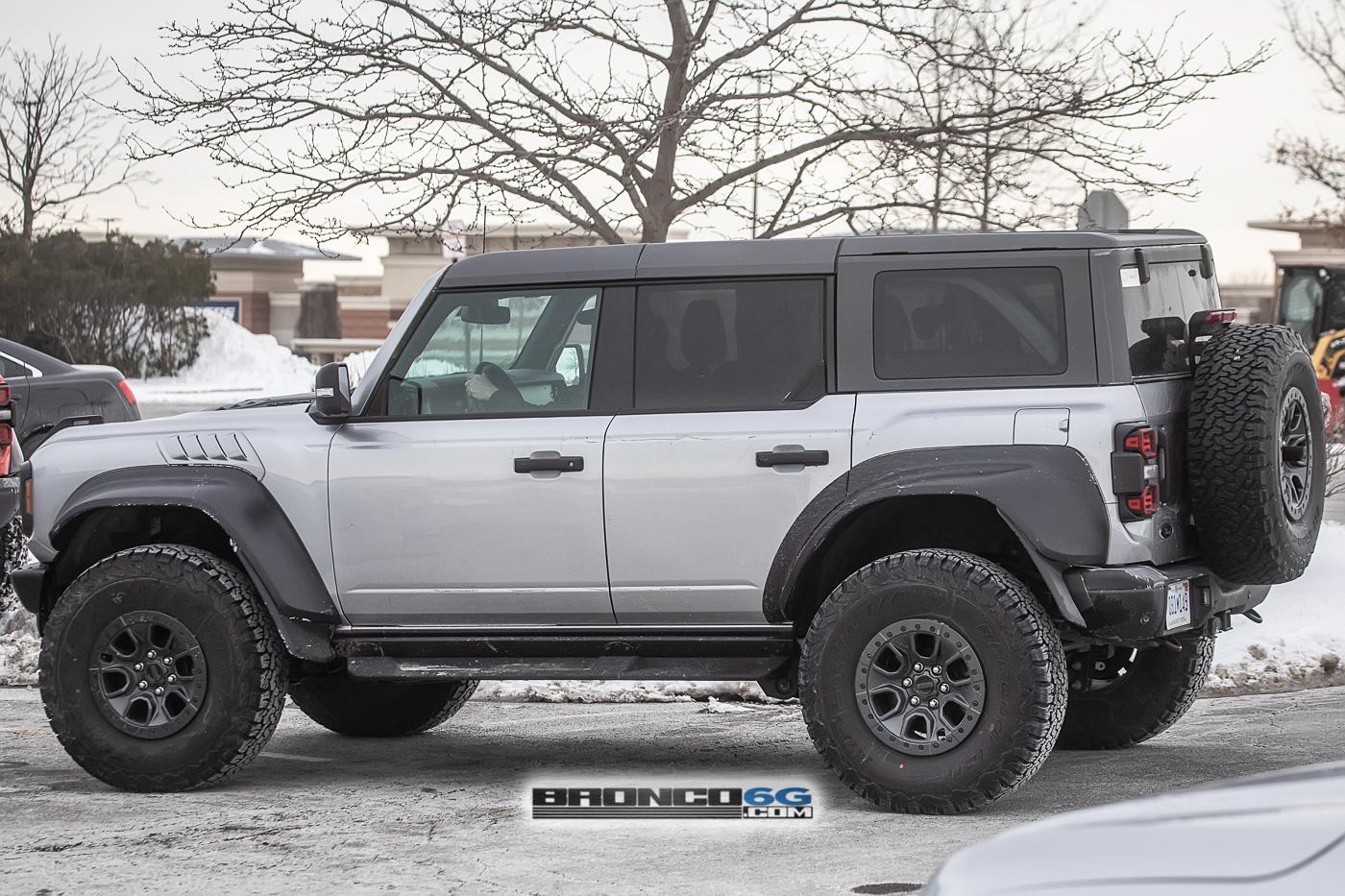 Ford Bronco 📷 Bronco Raptor Spied in Code Orange & Iconic Silver w/ New Interior Accents 2023-bronco-raptor-iconic-silver-spied-6