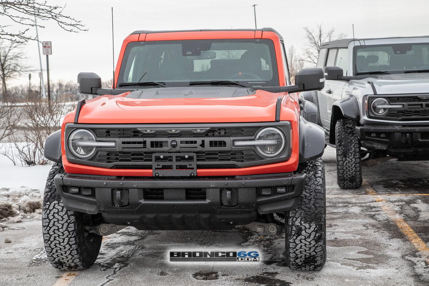 Ford Bronco 📷 Bronco Raptor Spied in Code Orange & Iconic Silver w/ New Interior Accents 2023-bronco-raptor-iconic-silver-spied-10