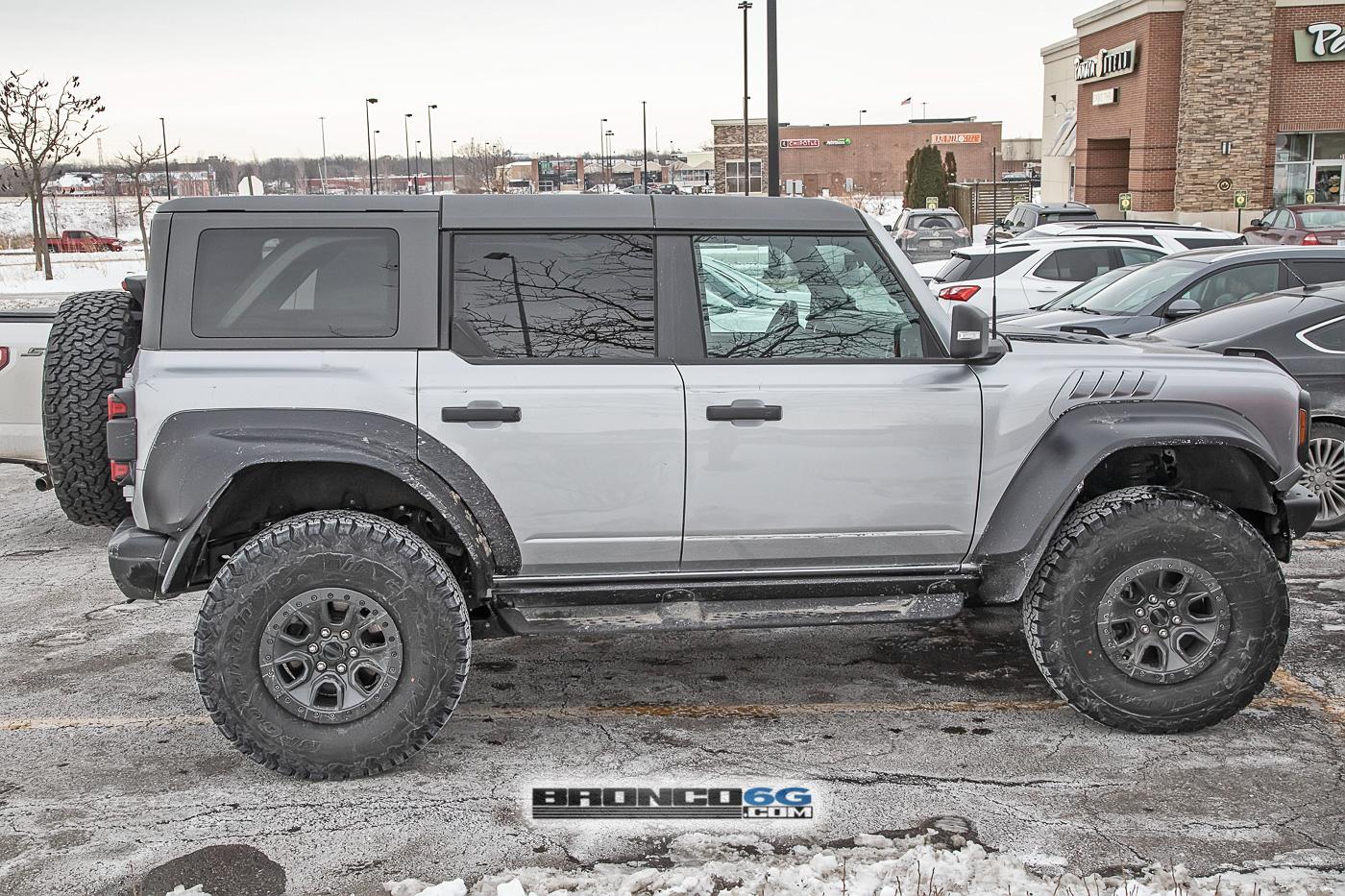 Ford Bronco 📷 Bronco Raptor Spied in Code Orange & Iconic Silver w/ New Interior Accents 2023-bronco-raptor-iconic-silver-spied-13