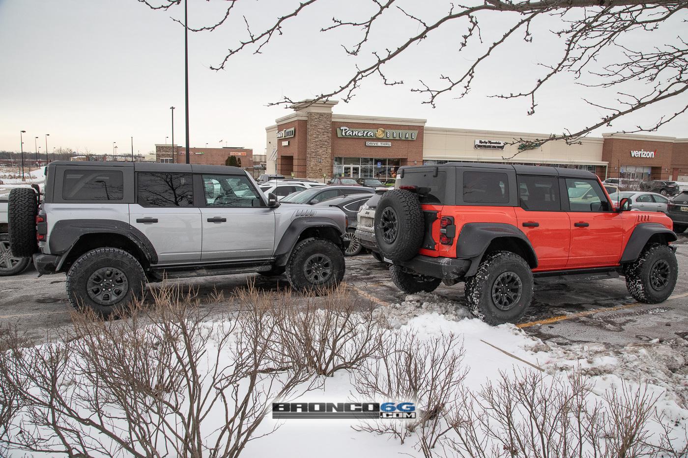 Ford Bronco 📷 Bronco Raptor Spied in Code Orange & Iconic Silver w/ New Interior Accents 2023-bronco-raptor-iconic-silver-spied-16