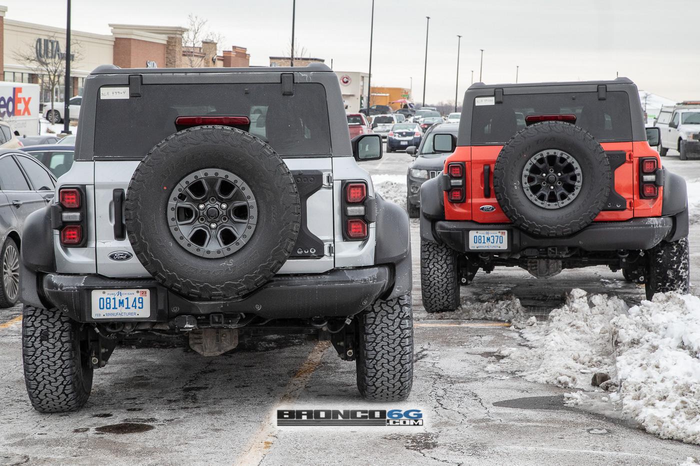 Ford Bronco 📷 Bronco Raptor Spied in Code Orange & Iconic Silver w/ New Interior Accents 2023-bronco-raptor-iconic-silver-spied-18