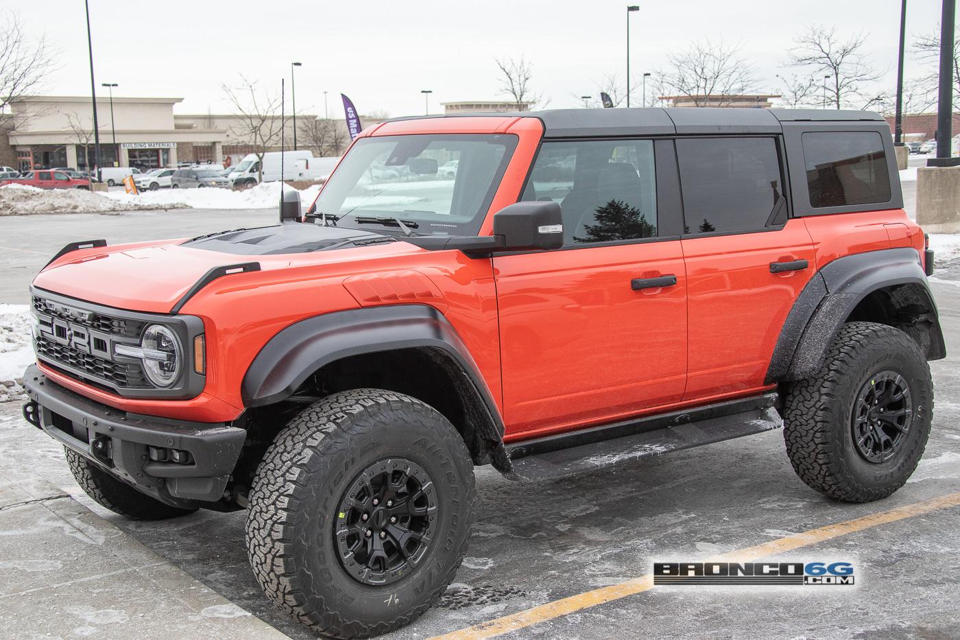 Ford Bronco 📷 Bronco Raptor Spied in Code Orange & Iconic Silver w/ New Interior Accents 2023-bronco-raptor-code-orange-spied-8
