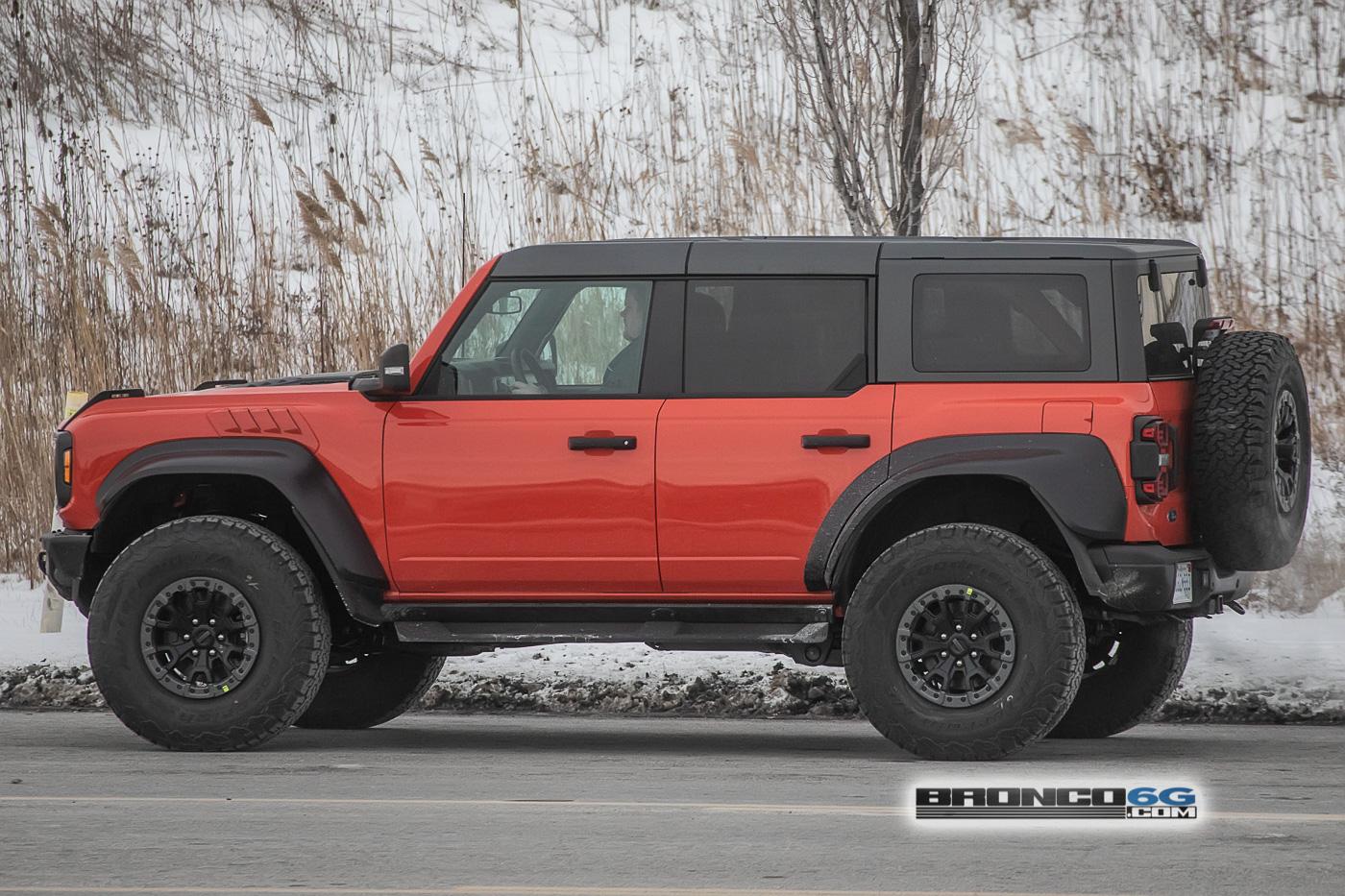 Ford Bronco 📷 Bronco Raptor Spied in Code Orange & Iconic Silver w/ New Interior Accents 2023-bronco-raptor-code-orange-spied-23