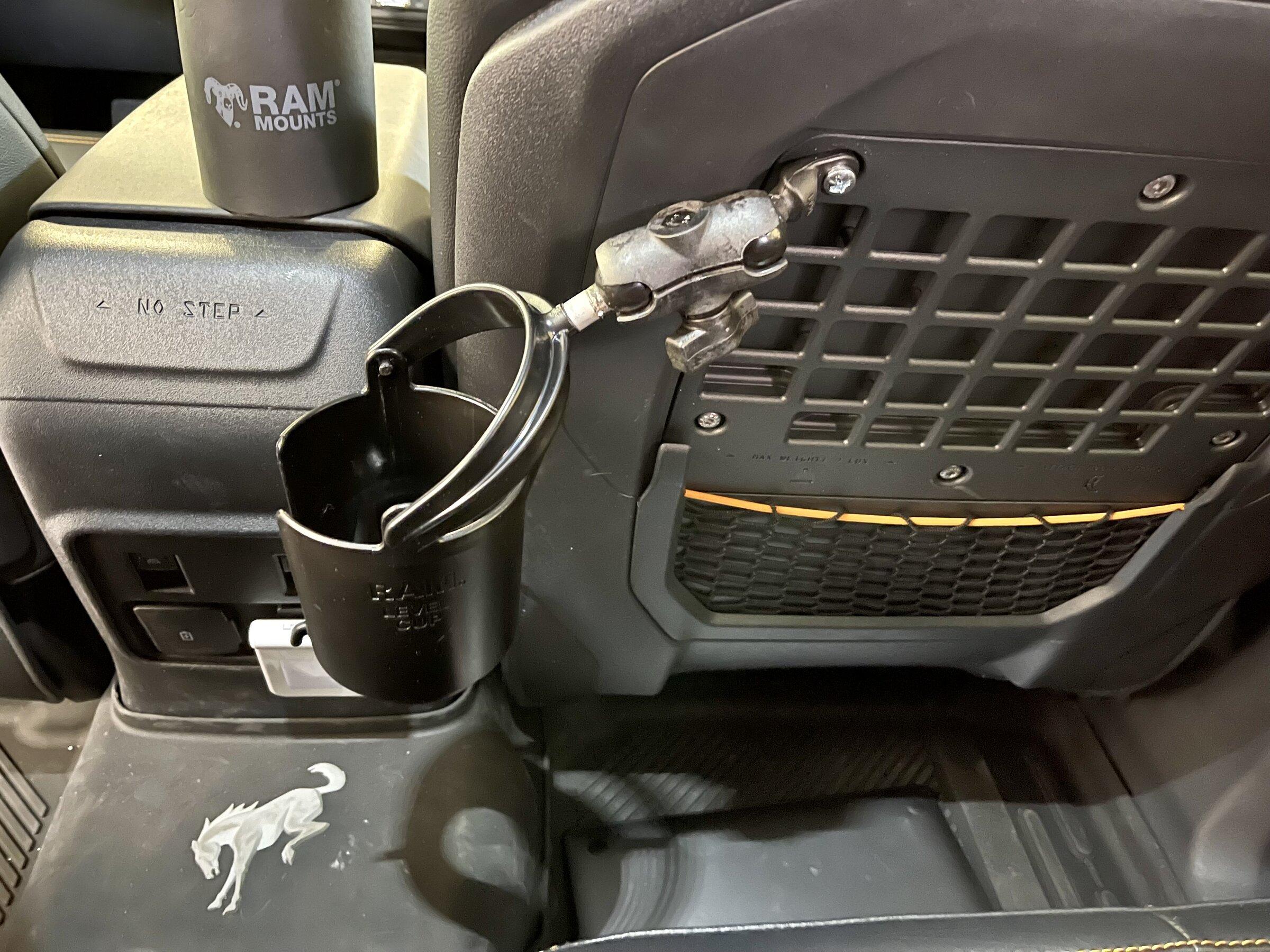 Ford Bronco Ram Mount drink / cup holder installed - PICS IMG_5043